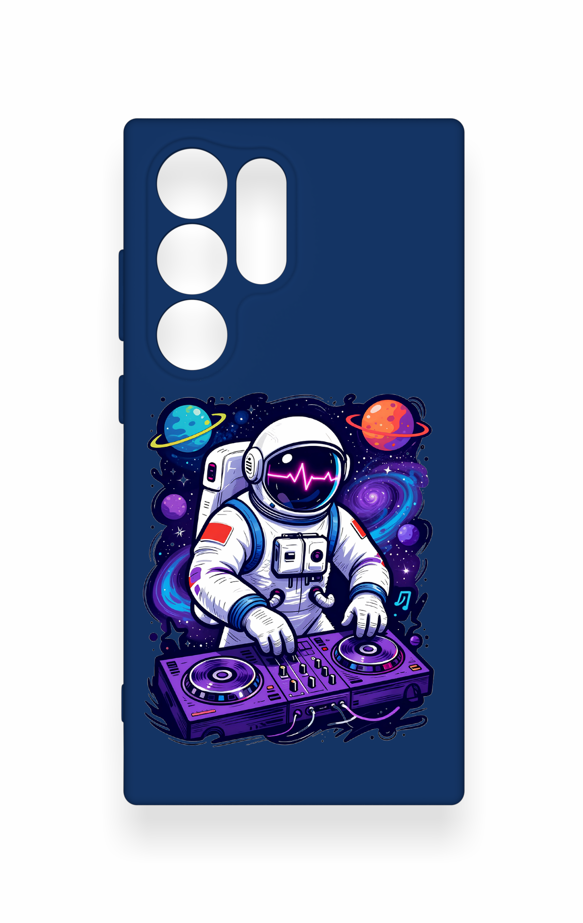 Samsung S24 Ultra Uyumlu Astronot DJ Desenli Silikon Kılıf