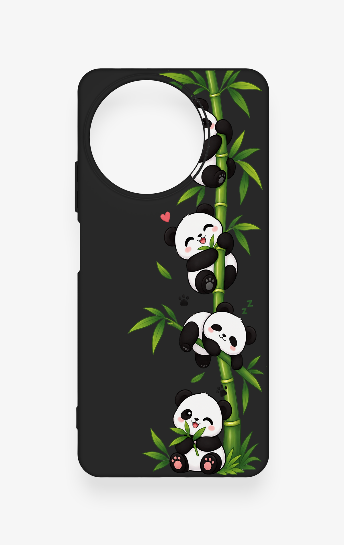 Realme 11 Uyumlu Sevimli Panda Bambu Desenli Silikon Kılıf
