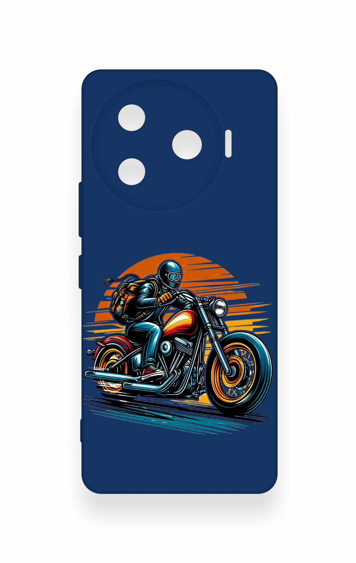 Tecno Camon 30 Pro 5G Uyumlu Moto Rider Desenli Silikon Kılıf