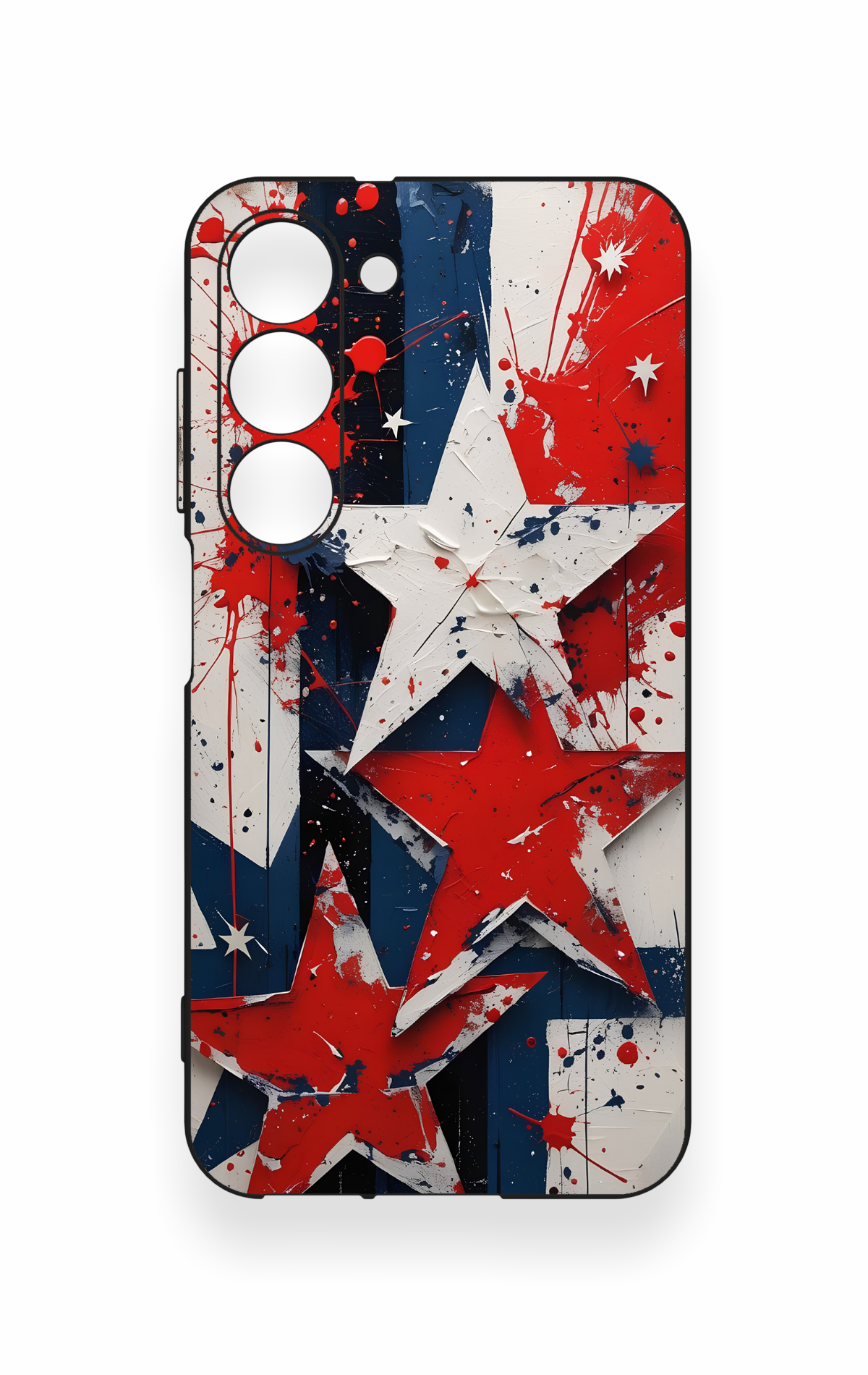Samsung S23 Uyumlu Star Flag Desenli Silikon Kılıf
