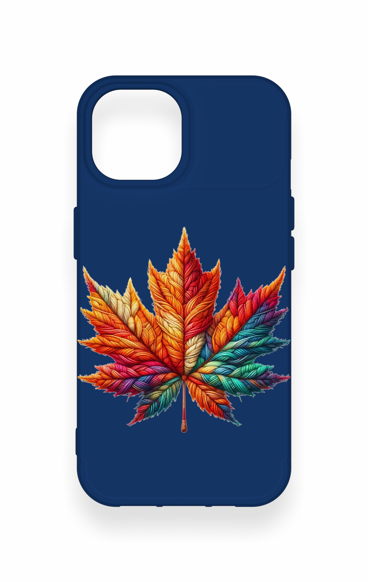 iPhone 15 Uyumlu Renkli Yaprak Desenli Silikon Kılıf