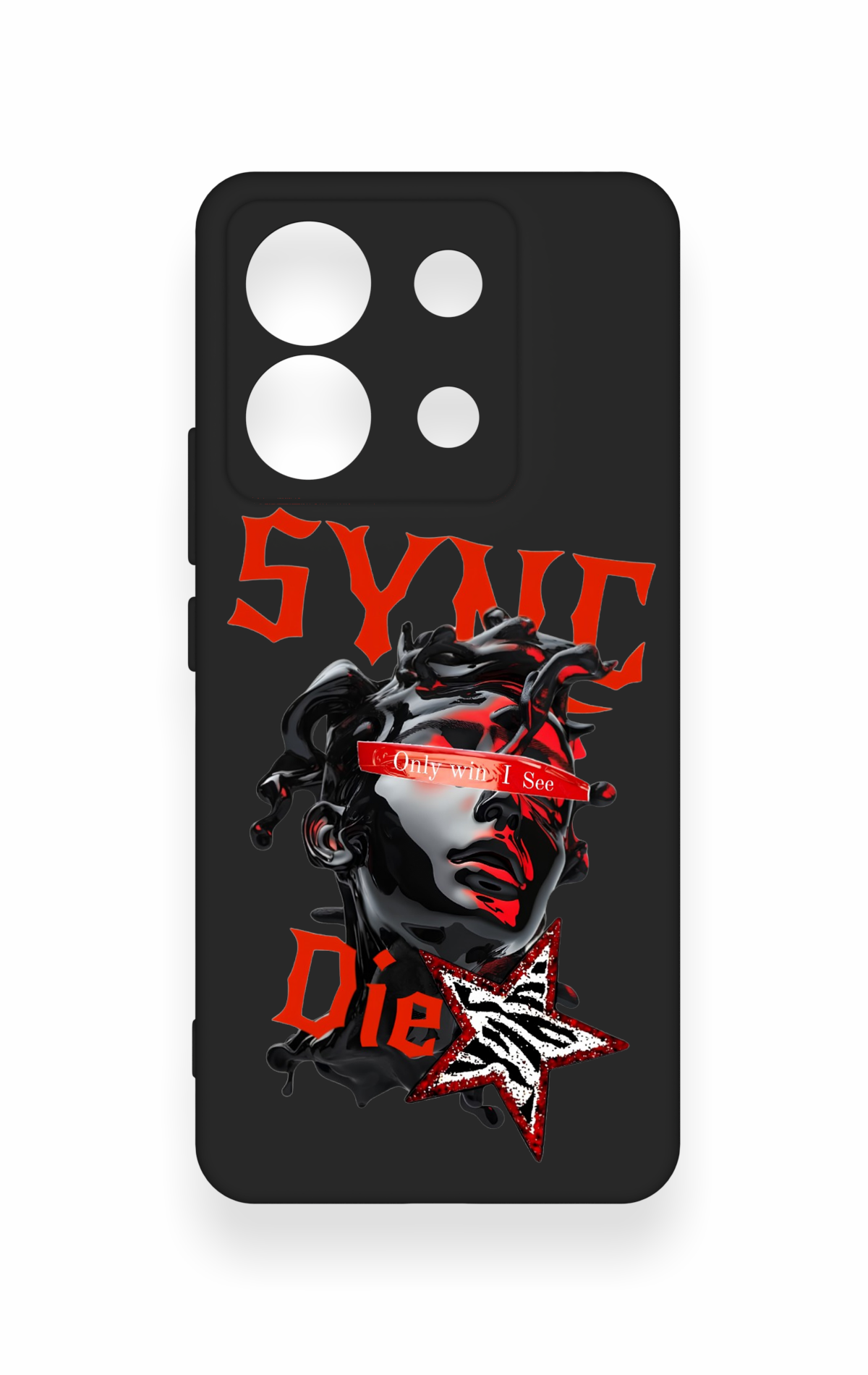 Redmi Note 13 Pro 5G Uyumlu Sync Die Desenli Silikon Kılıf