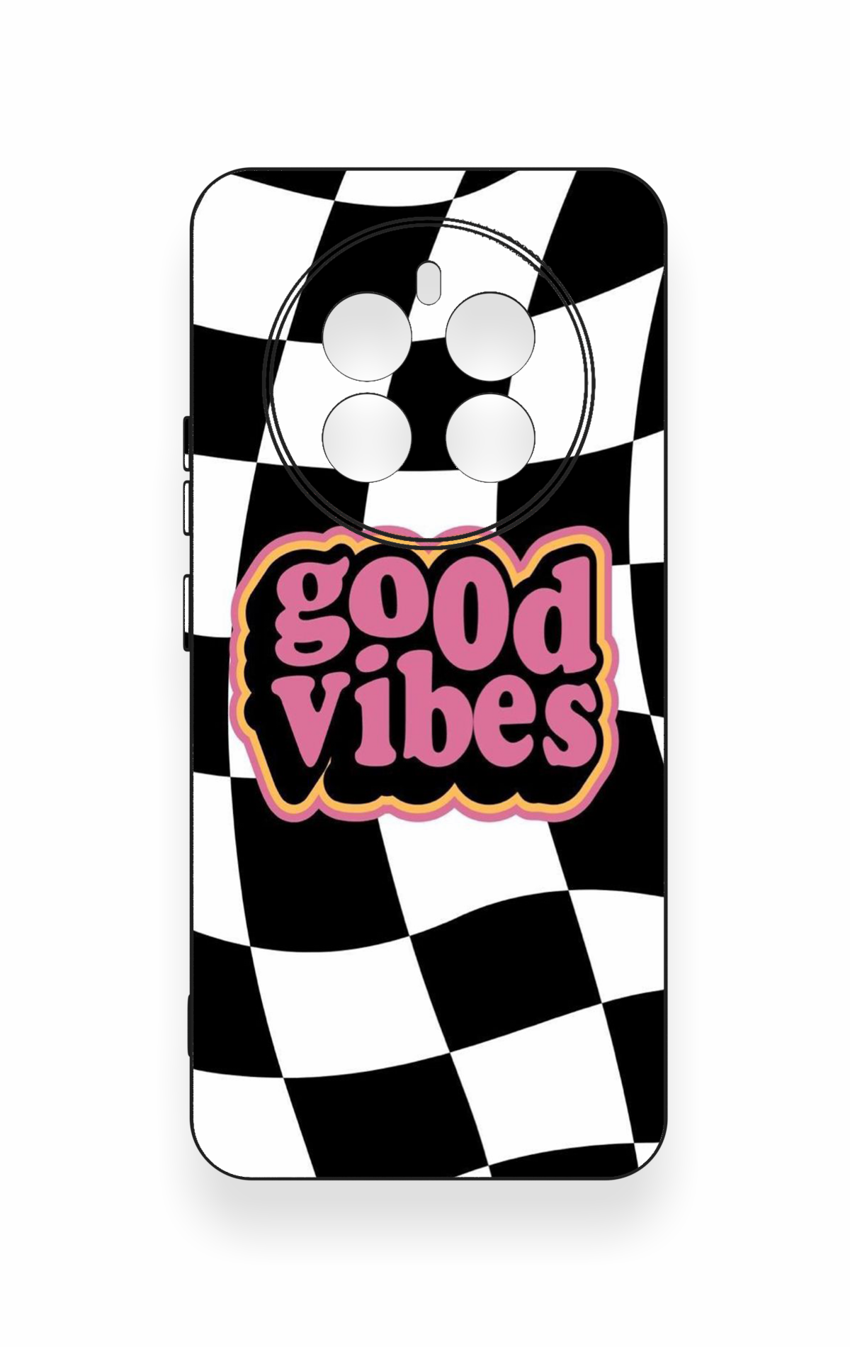 Realme 12 4G Uyumlu Black Good Vibes Desenli Silikon Kılıf