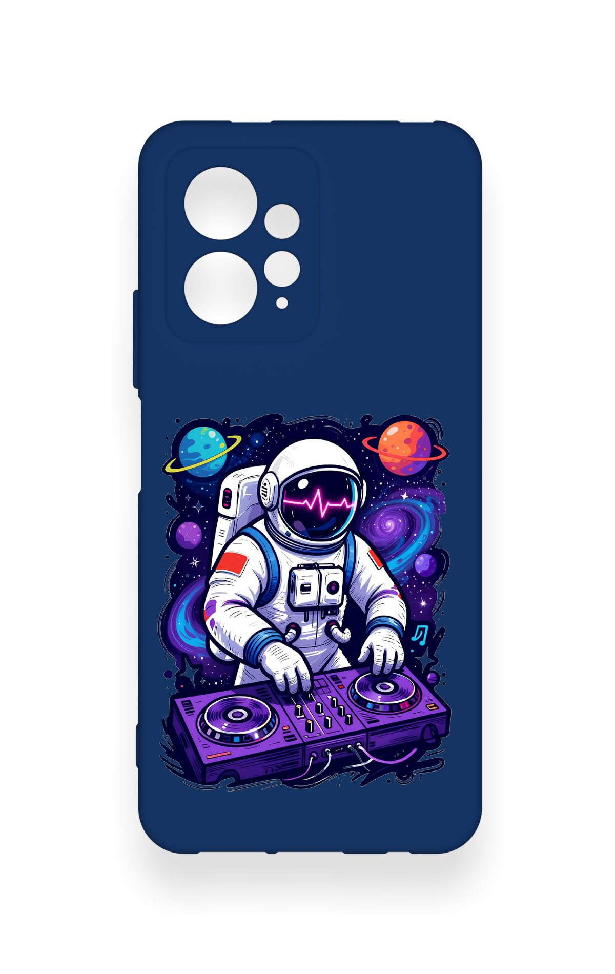 Redmi Note 12 4G Uyumlu Astronot DJ Desenli Silikon Kılıf
