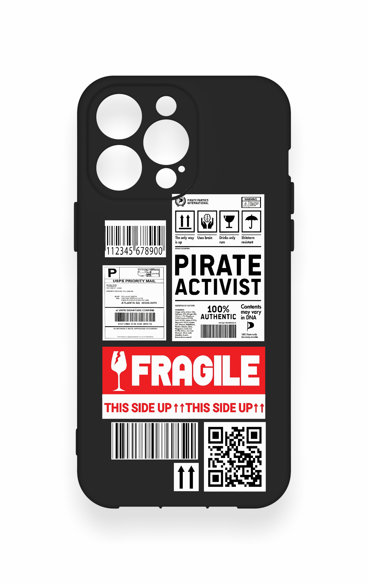 iPhone 14 Pro Max Uyumlu Fragile Desenli Silikon Kılıf