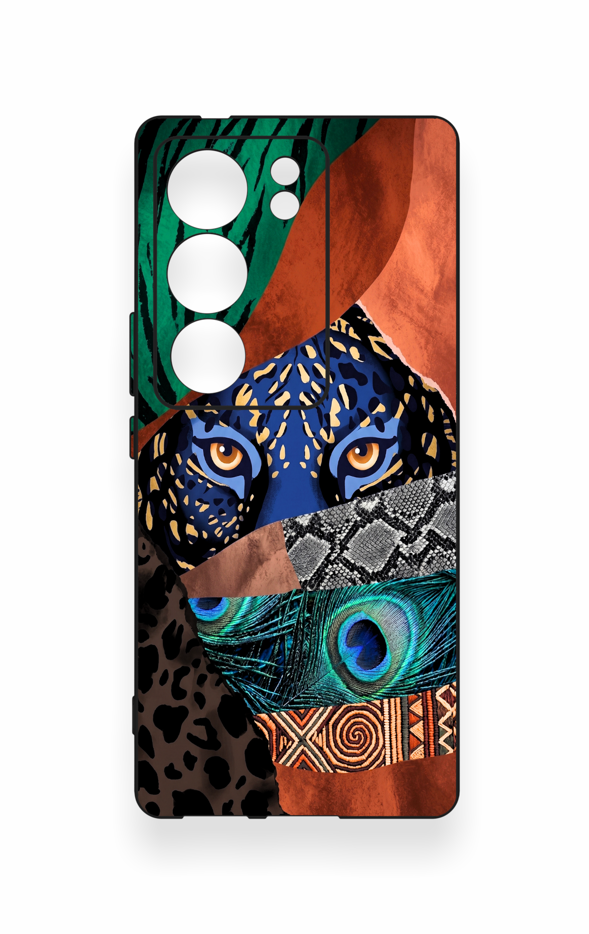 Vivo V29 Uyumlu Amazon Kaplan Desenli Silikon Kılıf