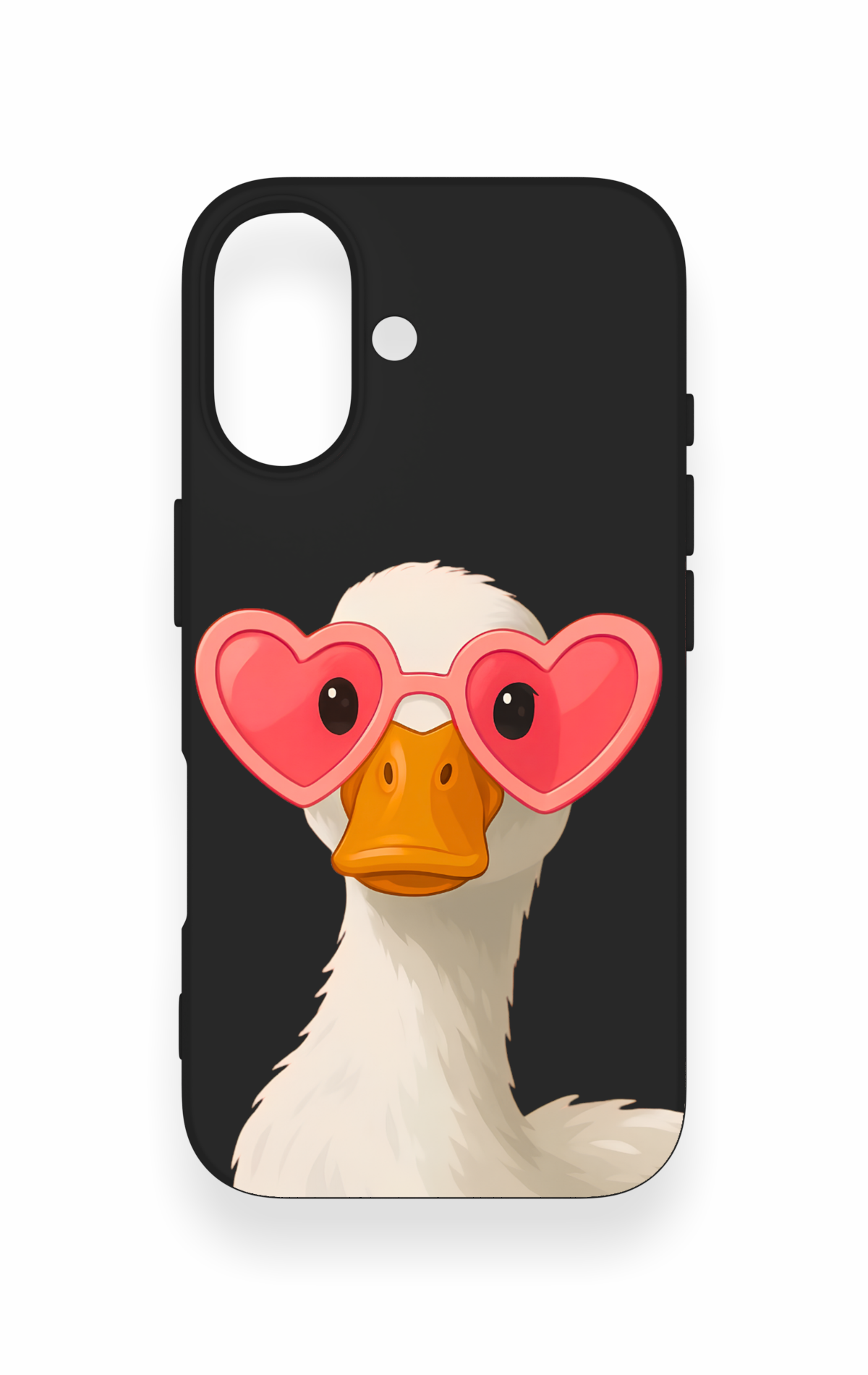 iPhone 16 Uyumlu Aşık Ördek Desenli Silikon Kılıf