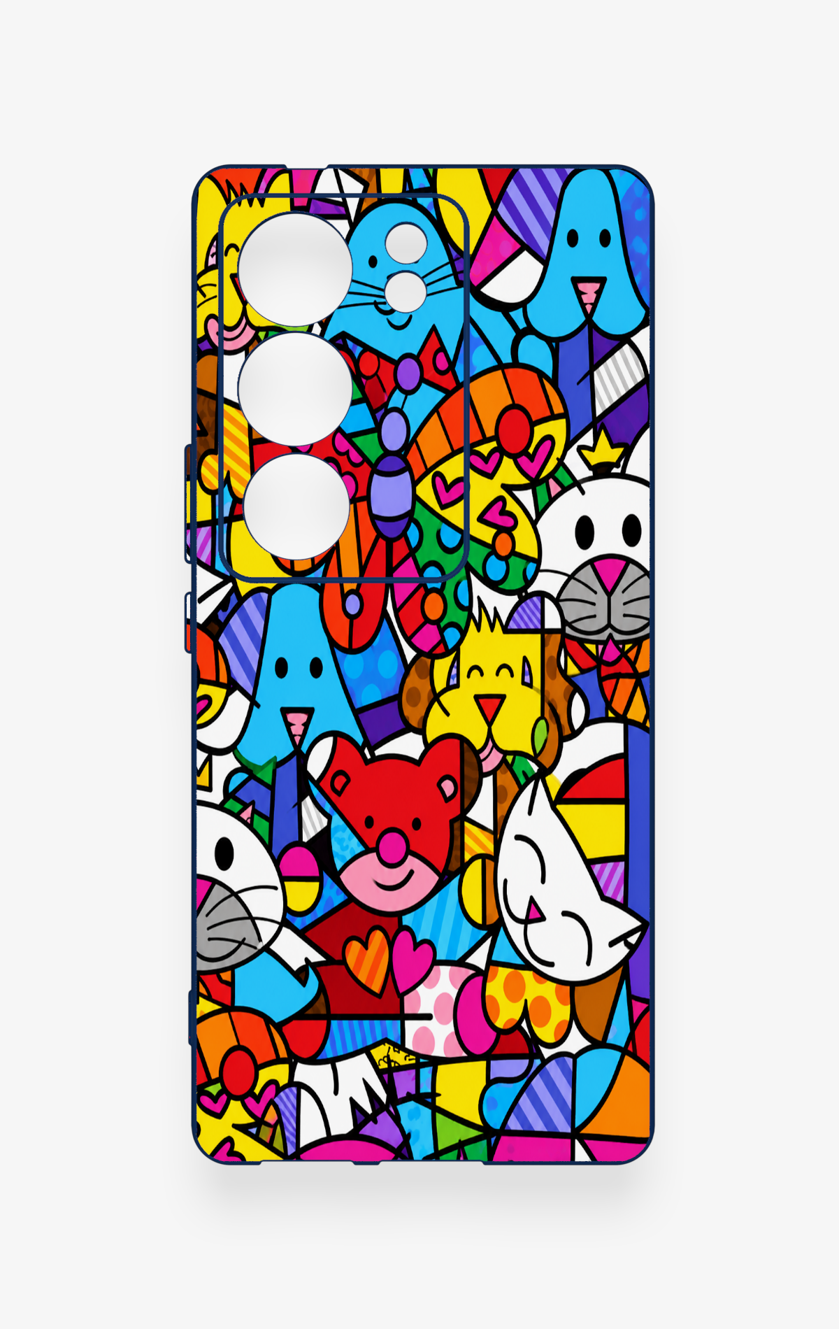 Vivo V29 Uyumlu Britto Garden Desenli Silikon Kılıf