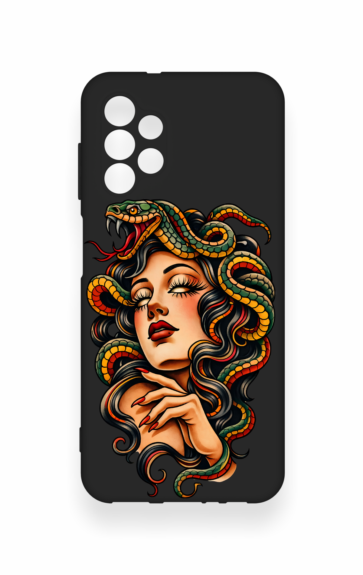 Samsung A13 Uyumlu Medusa Desenli Silikon Kılıf