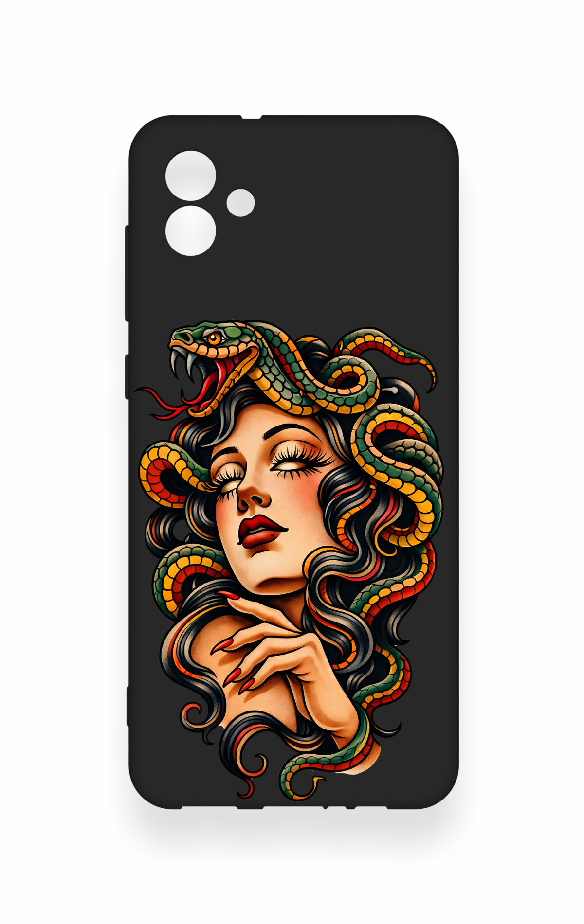 Samsung A04 Uyumlu Medusa Desenli Silikon Kılıf