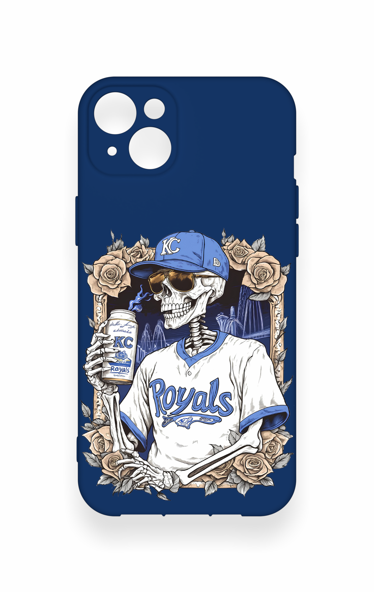 iPhone 14 Plus/15 Plus Uyumlu Royals Desenli Silikon Kılıf