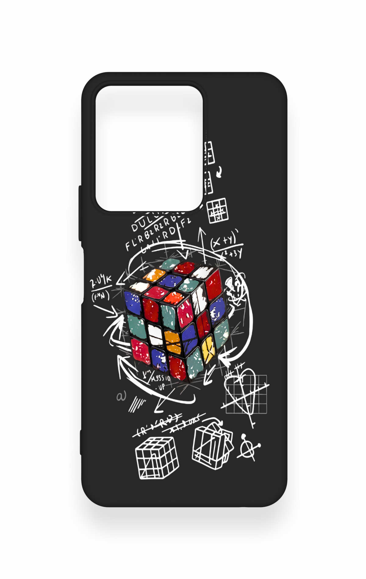 Vivo Y35 Uyumlu Rubik Küb Desenli Silikon Kılıf