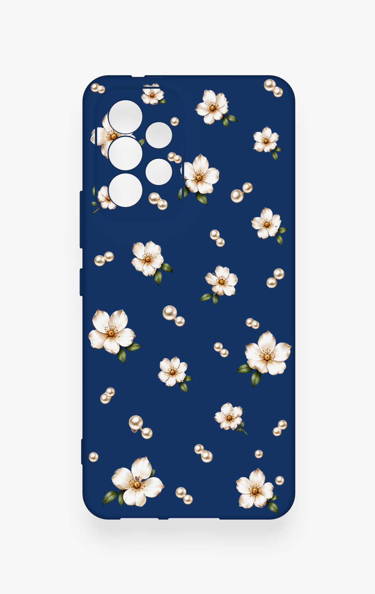 Samsung A53 Uyumlu Papatya İnci Desenli Silikon Kılıf