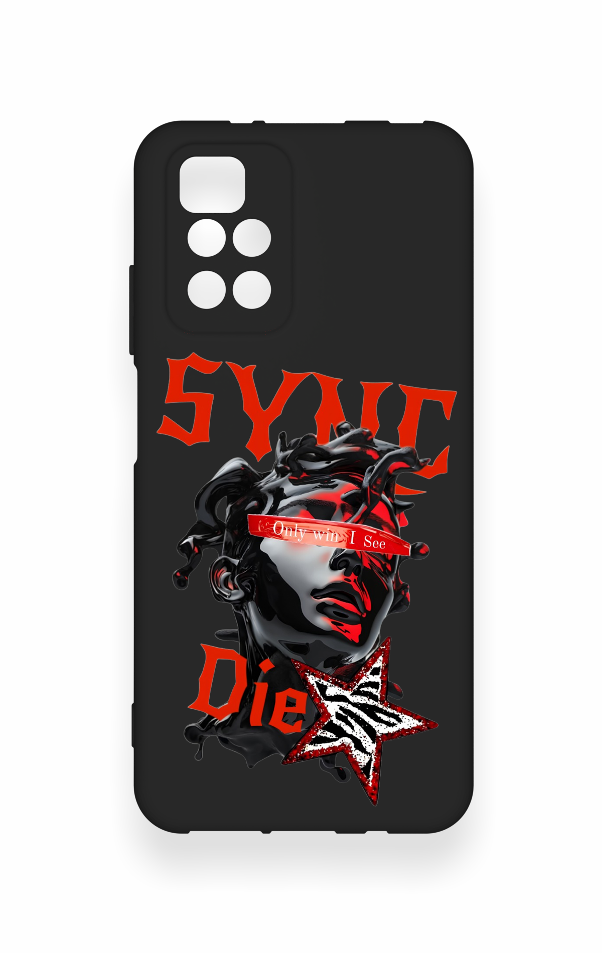 Redmi 10 2022 Uyumlu Sync Die Desenli Silikon Kılıf