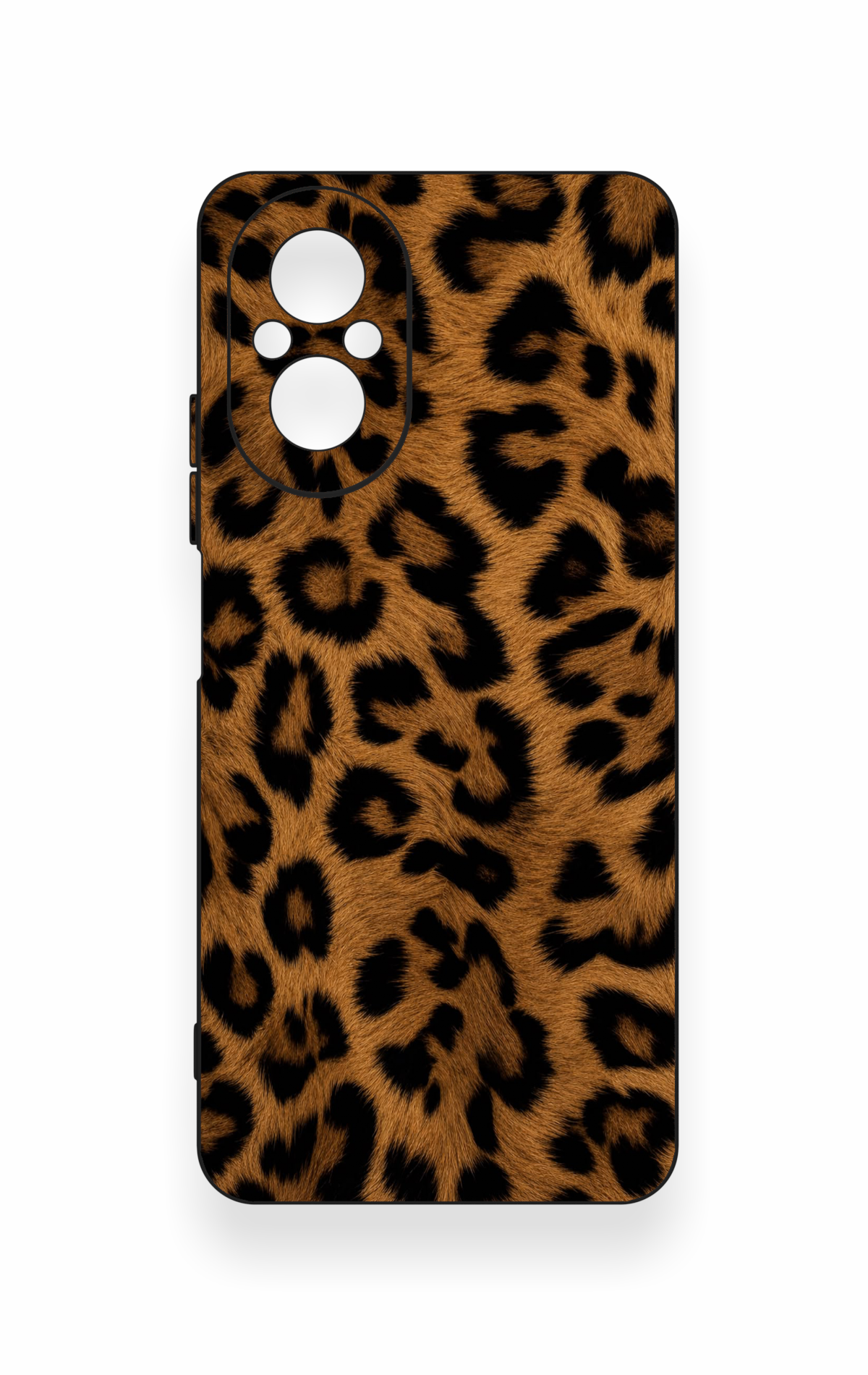 Realme 12 Lite Uyumlu Koyu Leopar Deri Desenli Silikon Kılıf