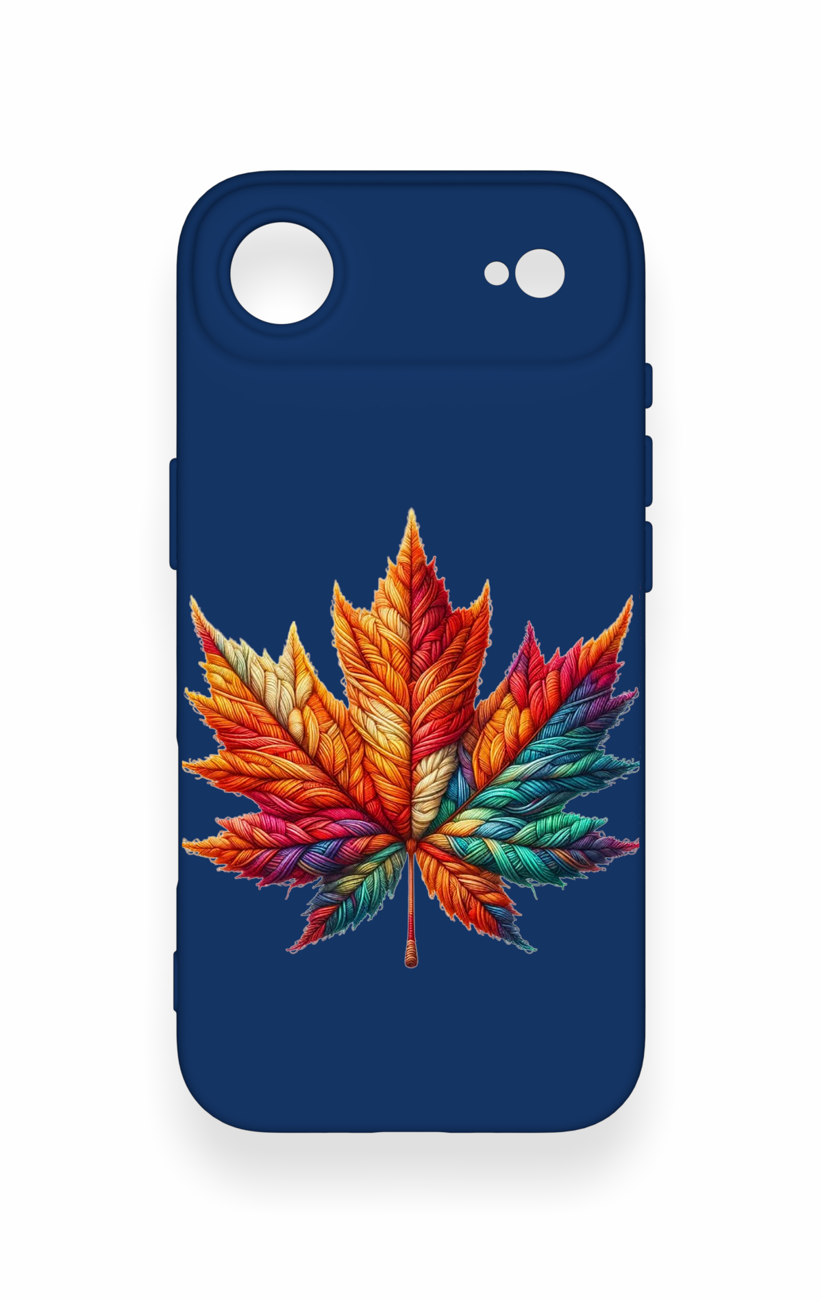 iPhone 17 Air Uyumlu Renkli Yaprak Desenli Silikon Kılıf