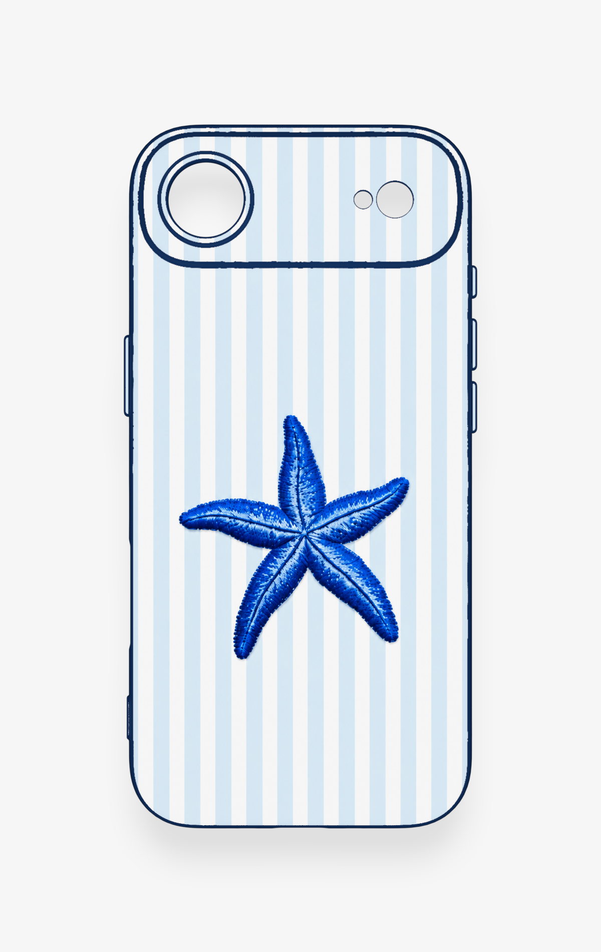 iPhone 17 Air Uyumlu Mavi Deniz Yıldızı Desenli Silikon Kılıf