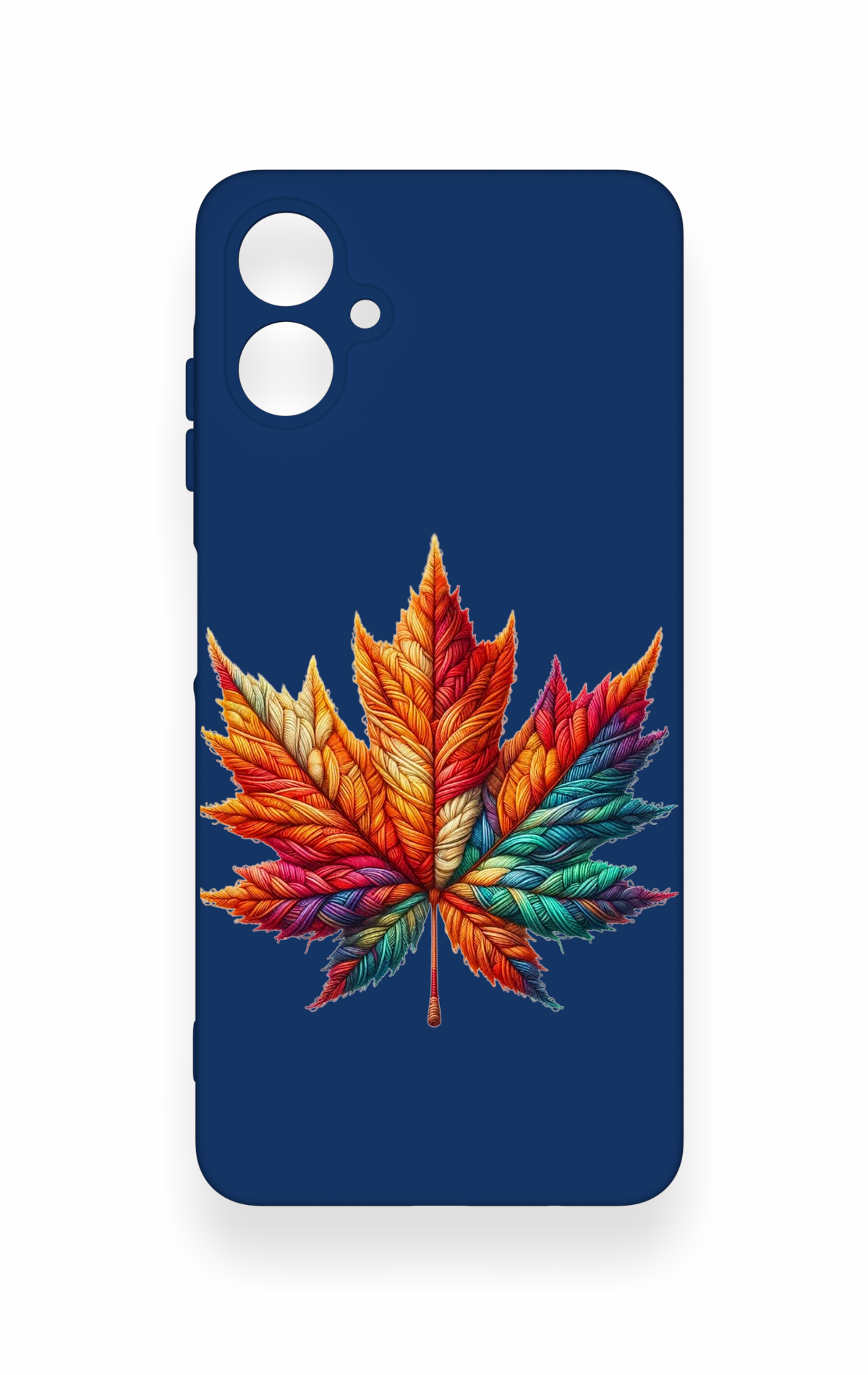 Samsung A06 Uyumlu Renkli Yaprak Desenli Silikon Kılıf