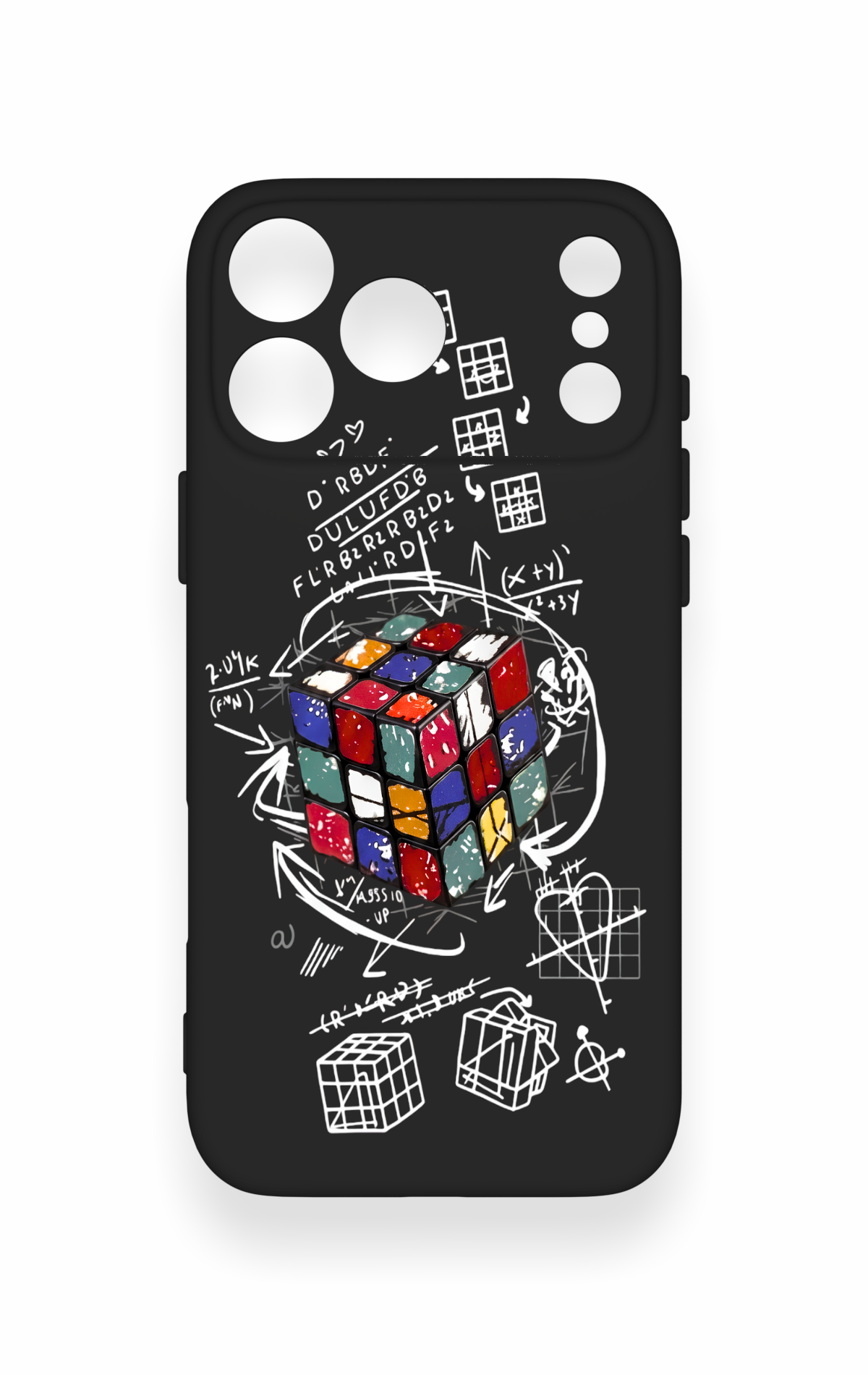 iPhone 17 Pro Max Uyumlu Rubik Küb Desenli Silikon Kılıf