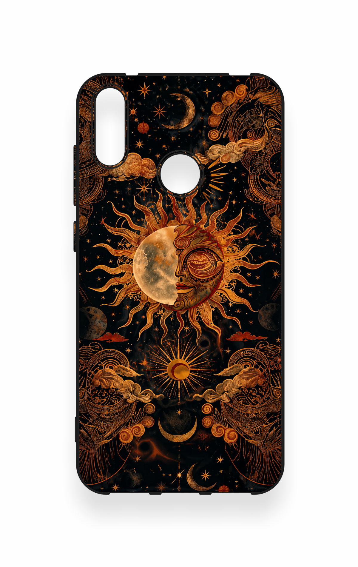 Huawei Y7 2019 Uyumlu Mistik Güneş Desenli Silikon Kılıf