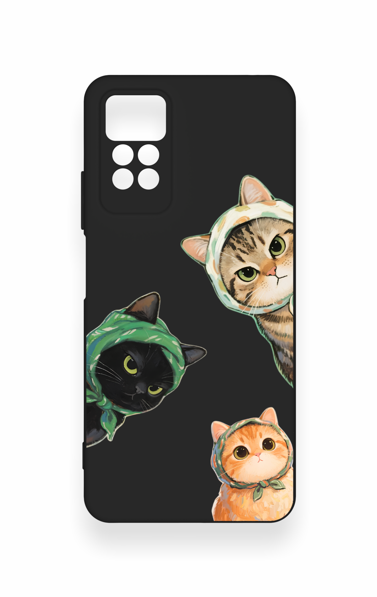 Redmi Note 11 Pro 4G Uyumlu Kedi Ekibi Desenli Silikon Kılıf