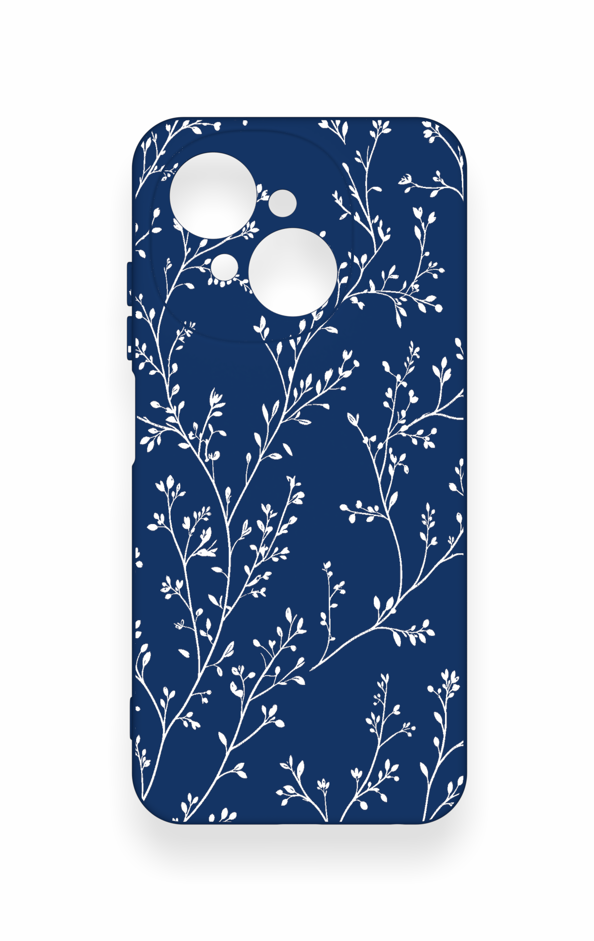 Tecno Spark Go1 Uyumlu İnce Yaprak Dalı Desenli Silikon Kılıf