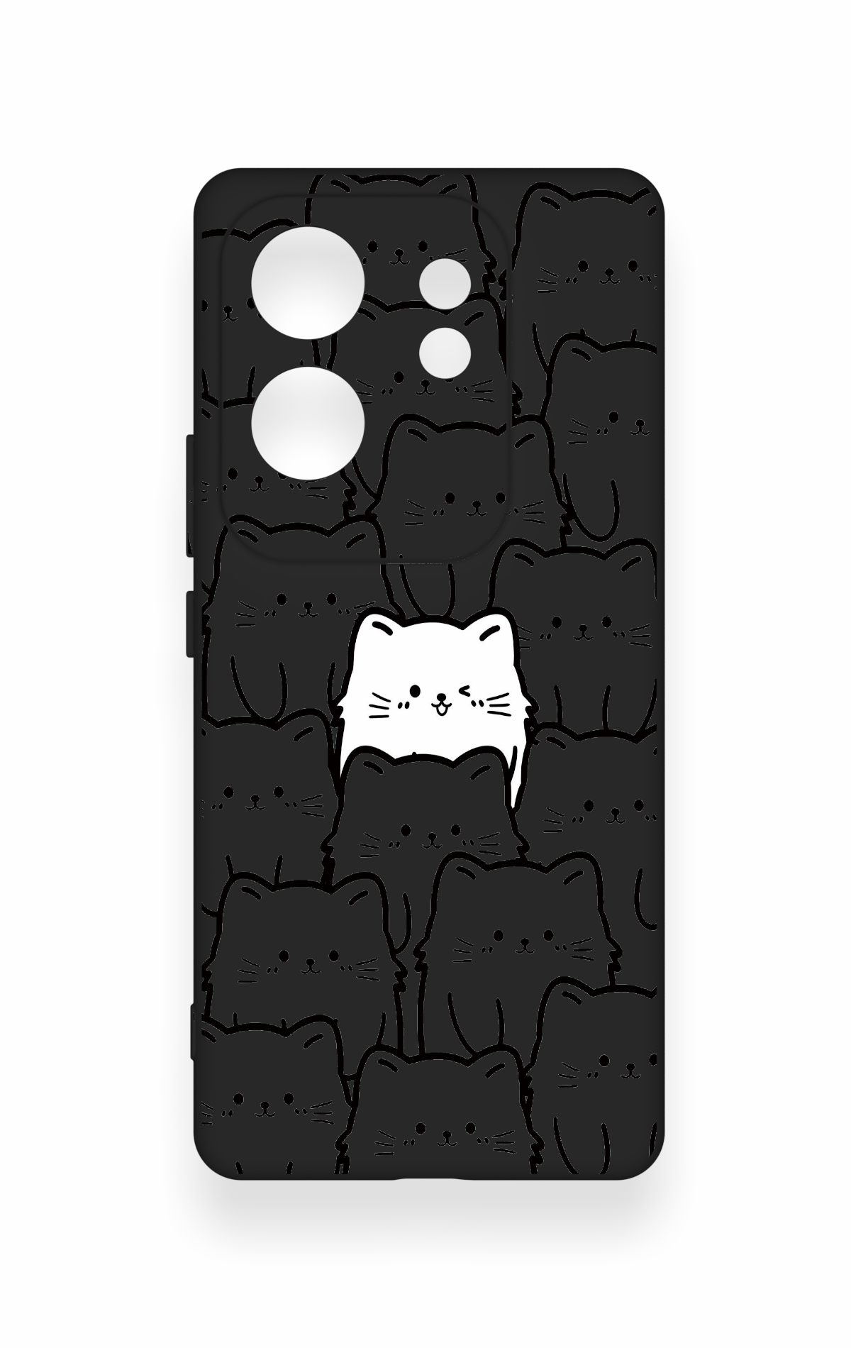 İnfinix Zero 30 Uyumlu Many Cats Desenli Silikon Kılıf