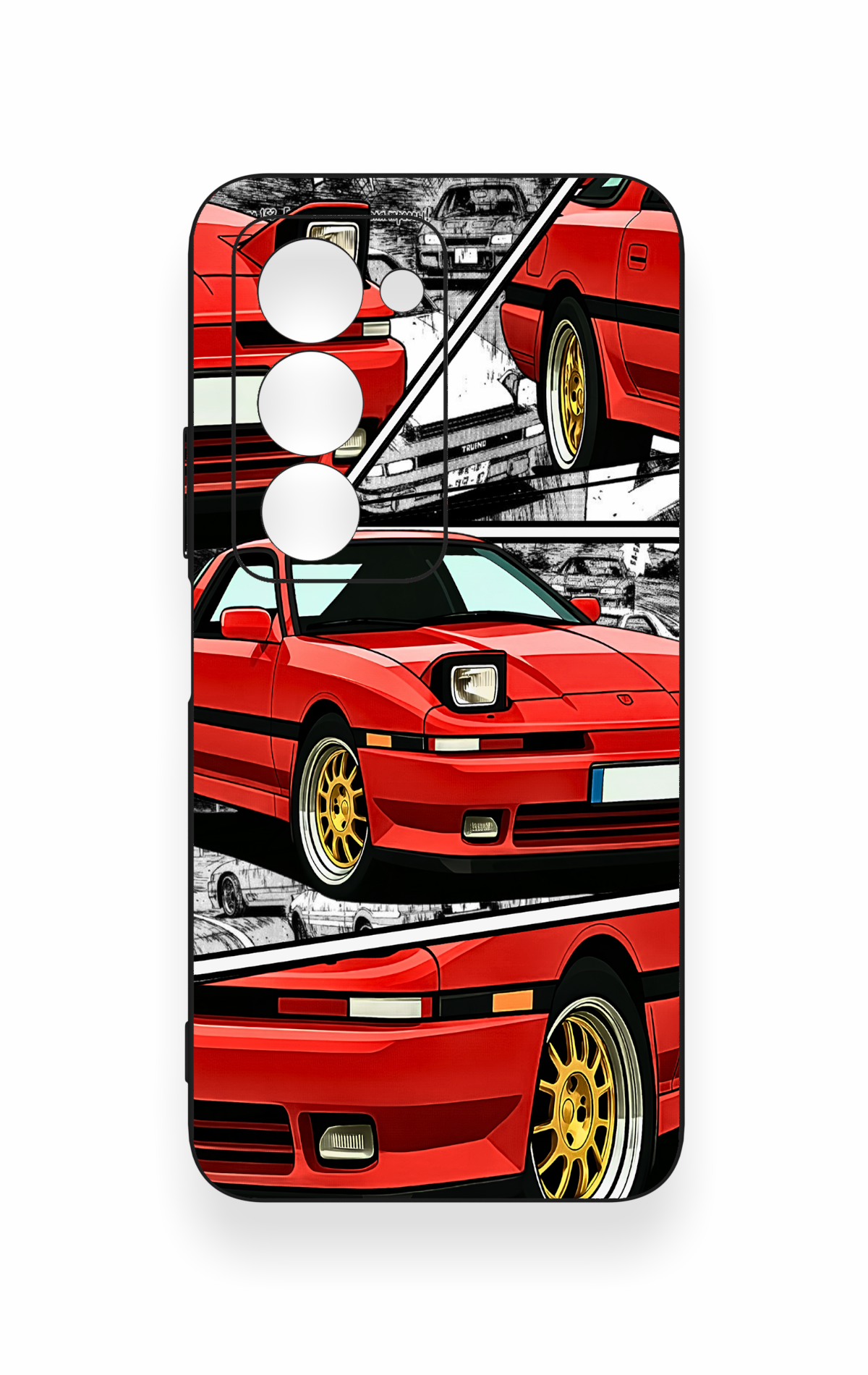 Redmi 15 5G Uyumlu Kırmızı Supra Desenli Silikon Kılıf