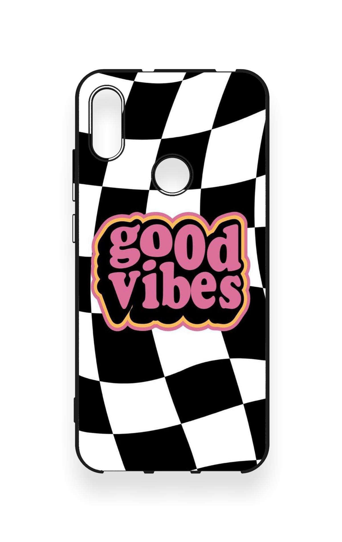 Huawei Y6 2019 Uyumlu Black Good Vibes Desenli Silikon Kılıf