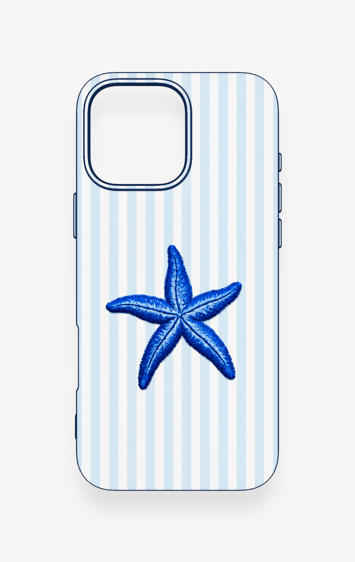 iPhone 16 Pro Max Uyumlu Mavi Deniz Yıldızı Desenli Silikon Kılıf
