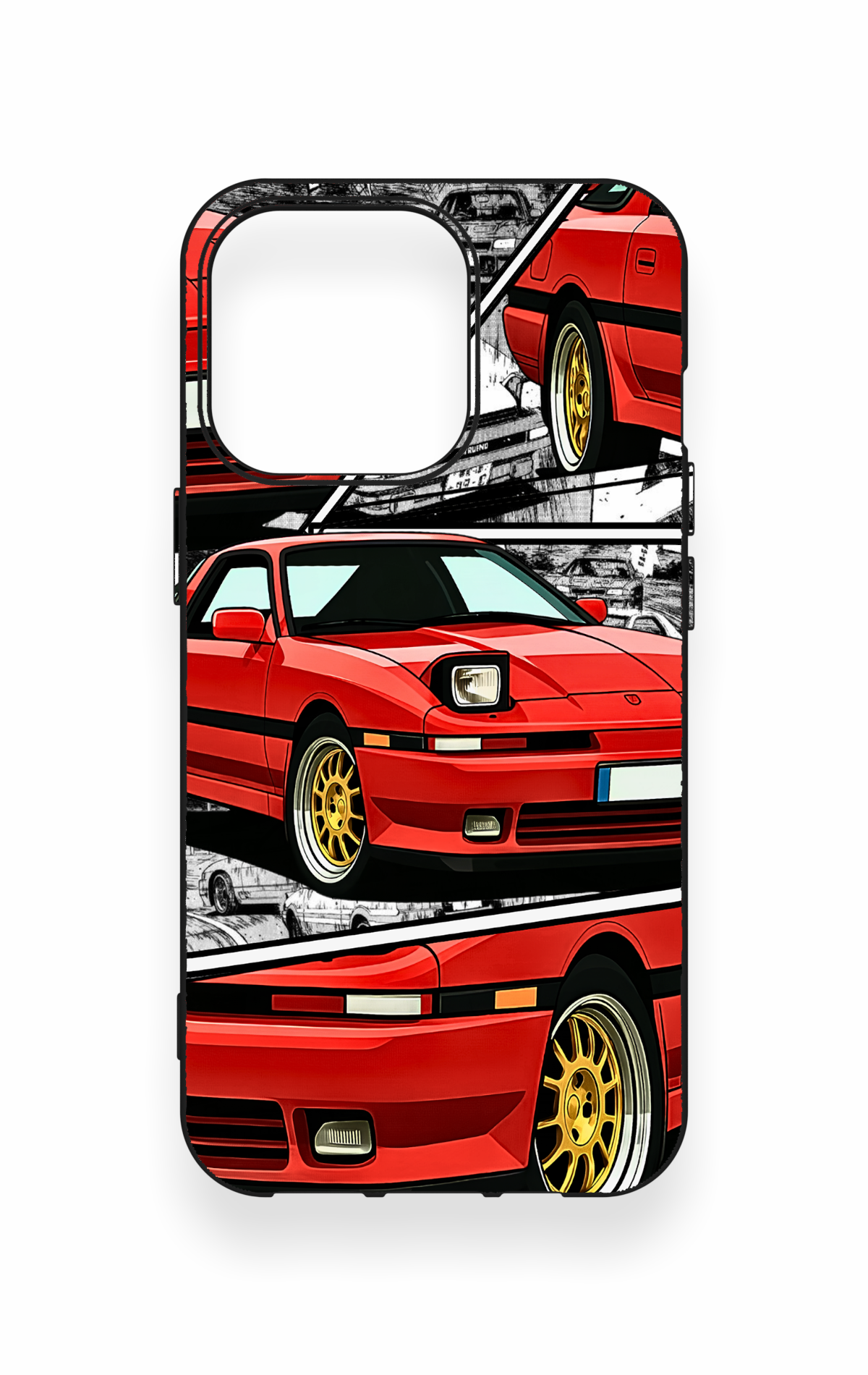 iPhone 13 Pro Uyumlu Kırmızı Supra Desenli Silikon Kılıf