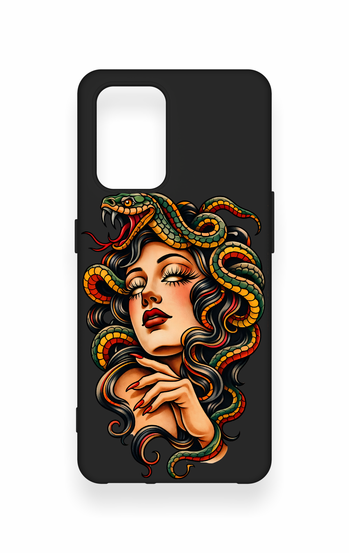 Oppo-A74 Uyumlu Medusa Desenli Silikon Kılıf