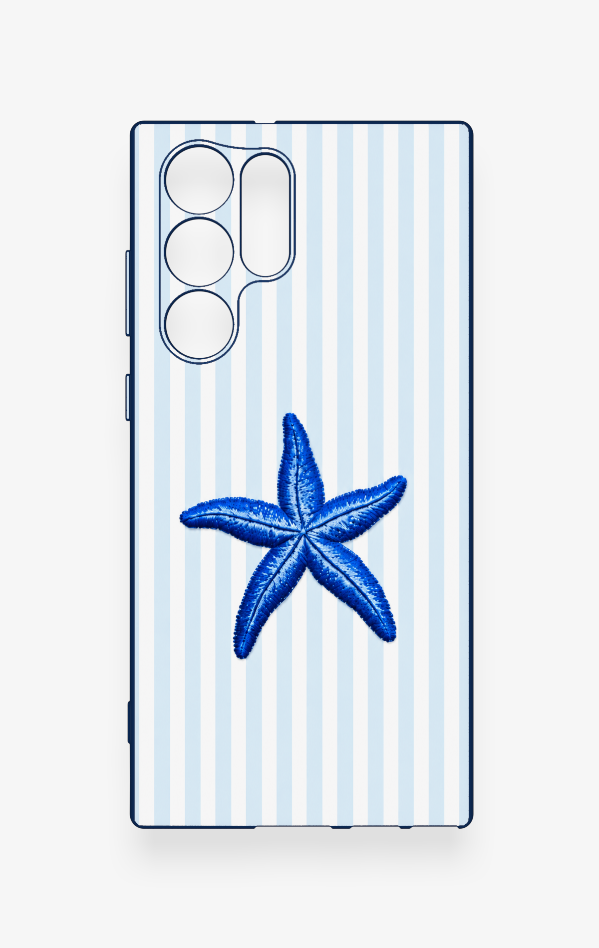 Samsung S22 Ultra Uyumlu Mavi Deniz Yıldızı Desenli Silikon Kılıf