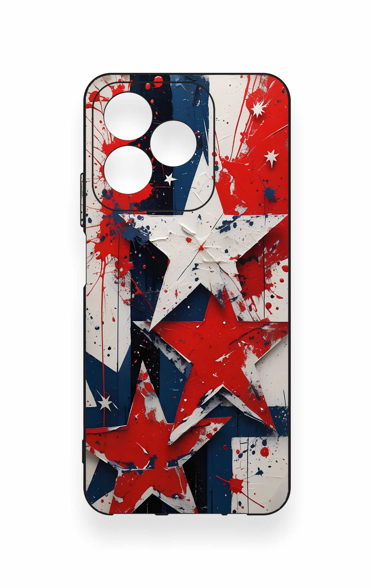 Realme C53 Uyumlu Star Flag Desenli Silikon Kılıf