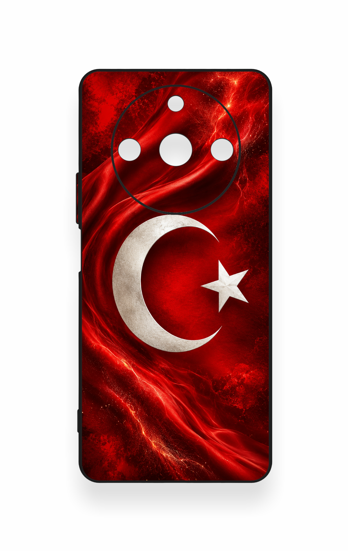 Realme 11 Pro Uyumlu Türk Bayrağı Desenli Silikon Kılıf