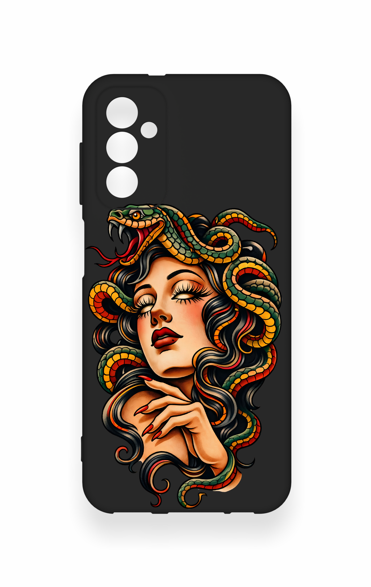 Samsung M13 Uyumlu Medusa Desenli Silikon Kılıf