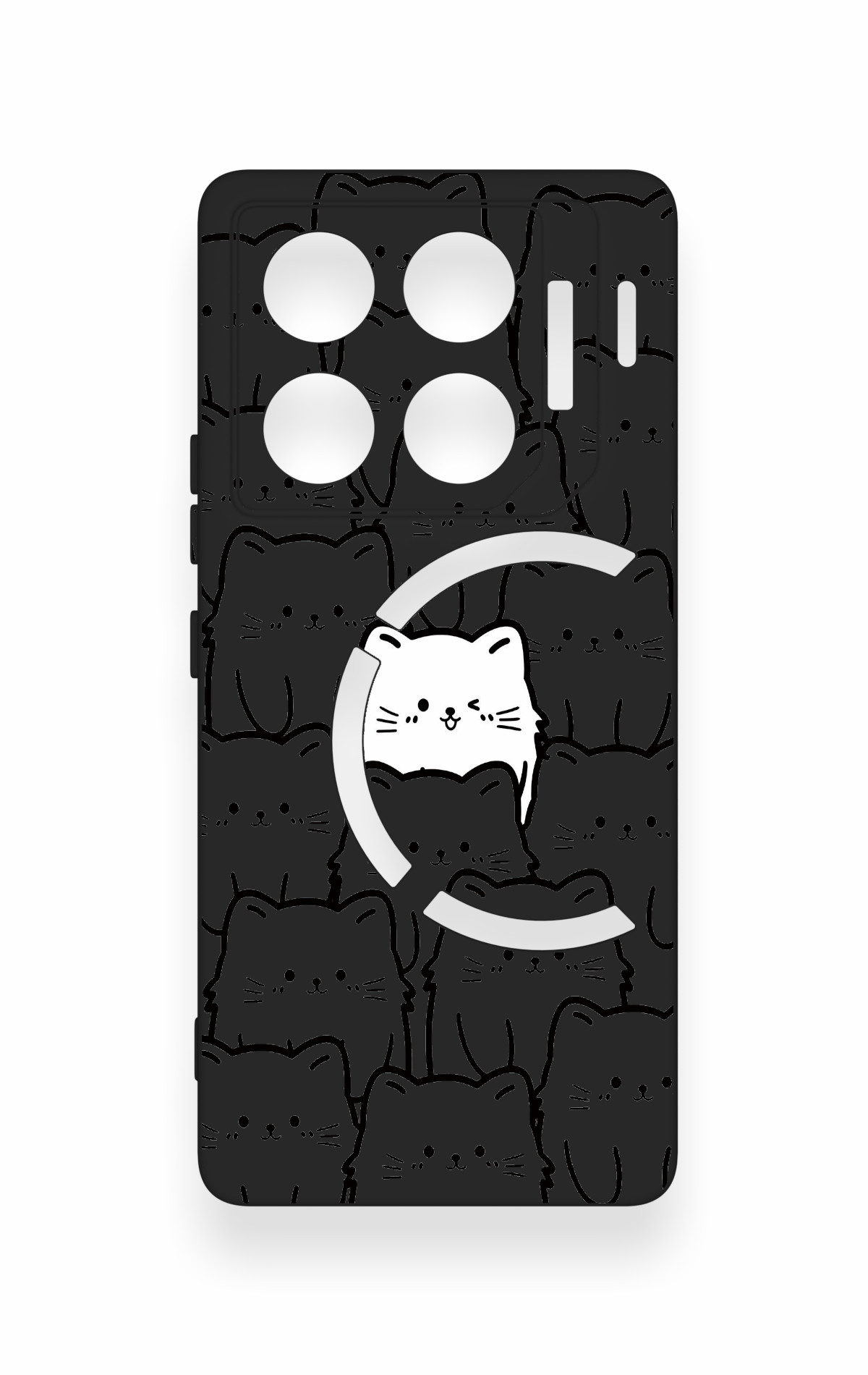 İnfinix Gt 20 Pro Uyumlu Many Cats Desenli Silikon Kılıf