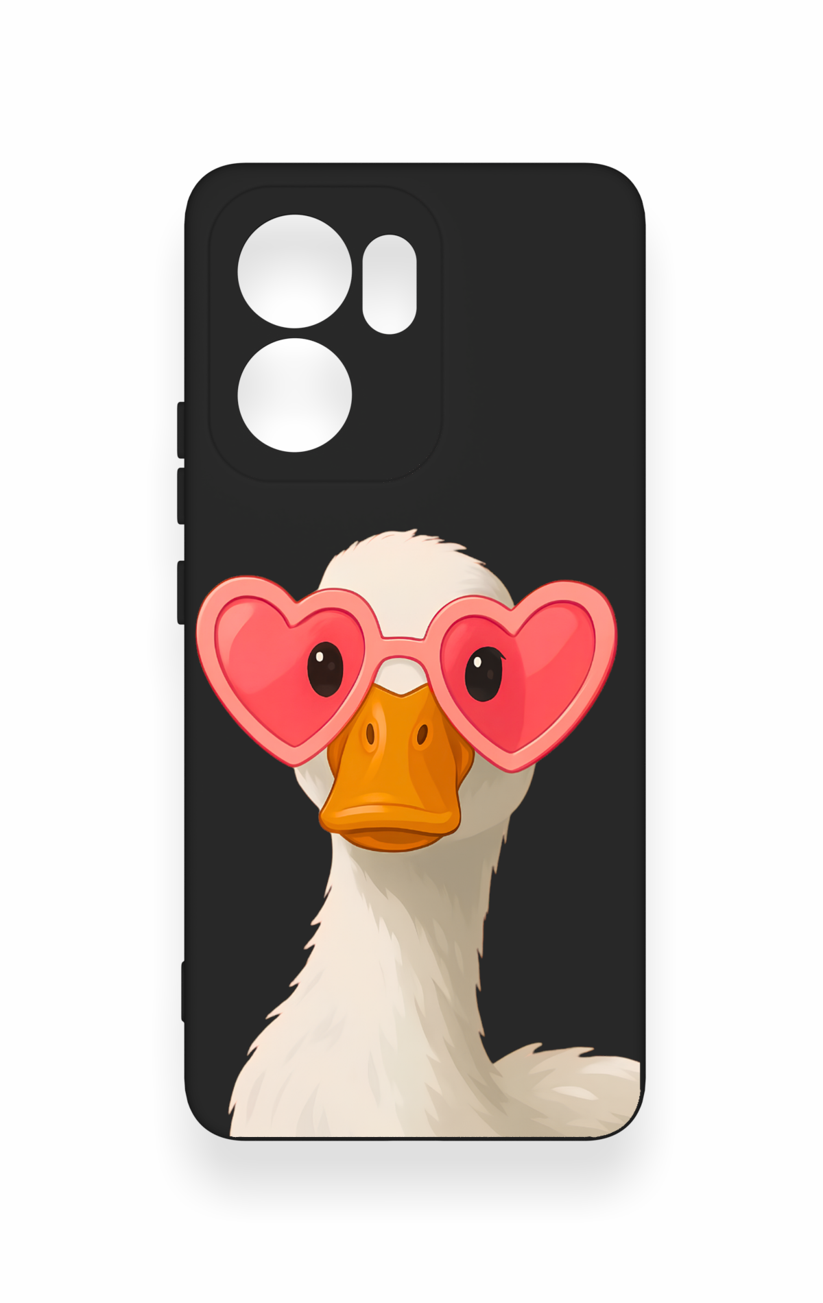 Oppo Reno 13F Uyumlu Aşık Ördek Desenli Silikon Kılıf