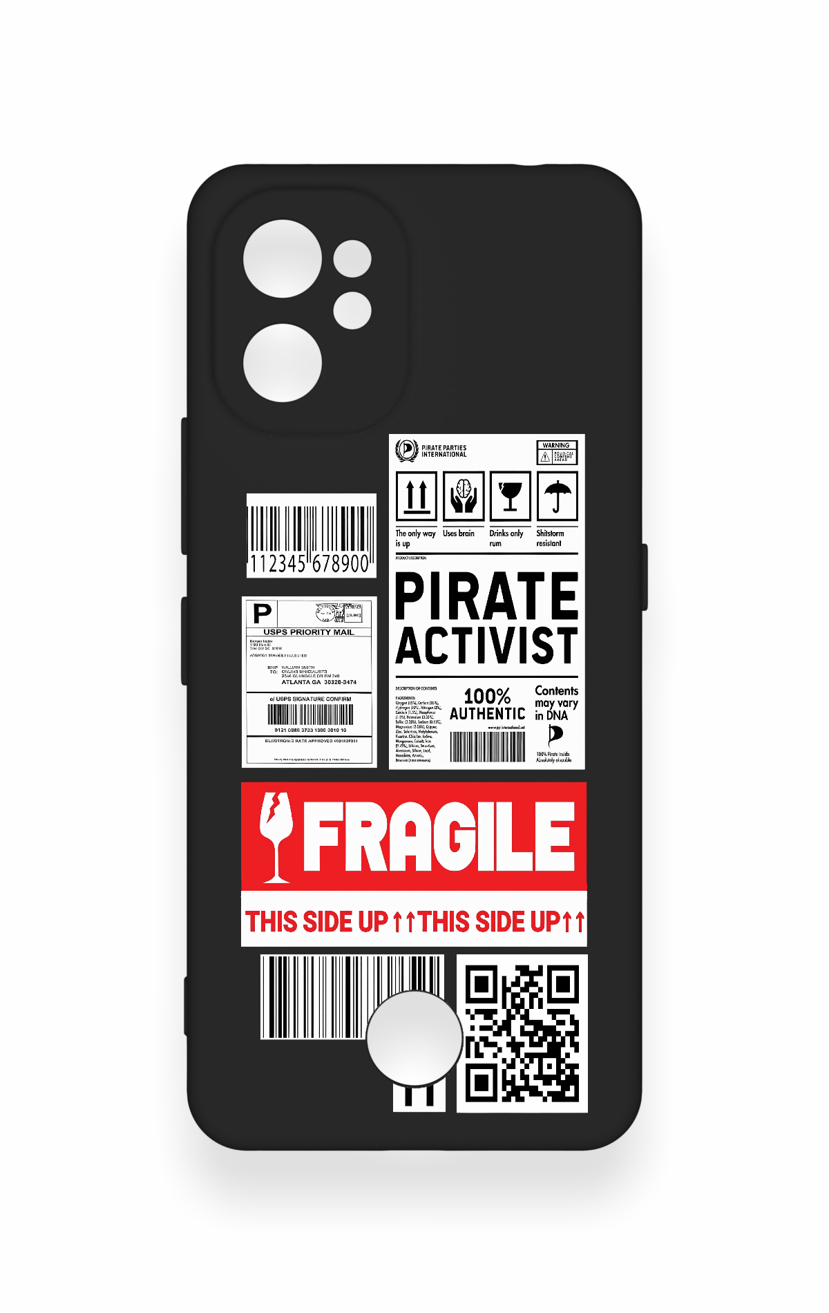 Reeder S19 Max Pro Uyumlu Fragile Desenli Silikon Kılıf