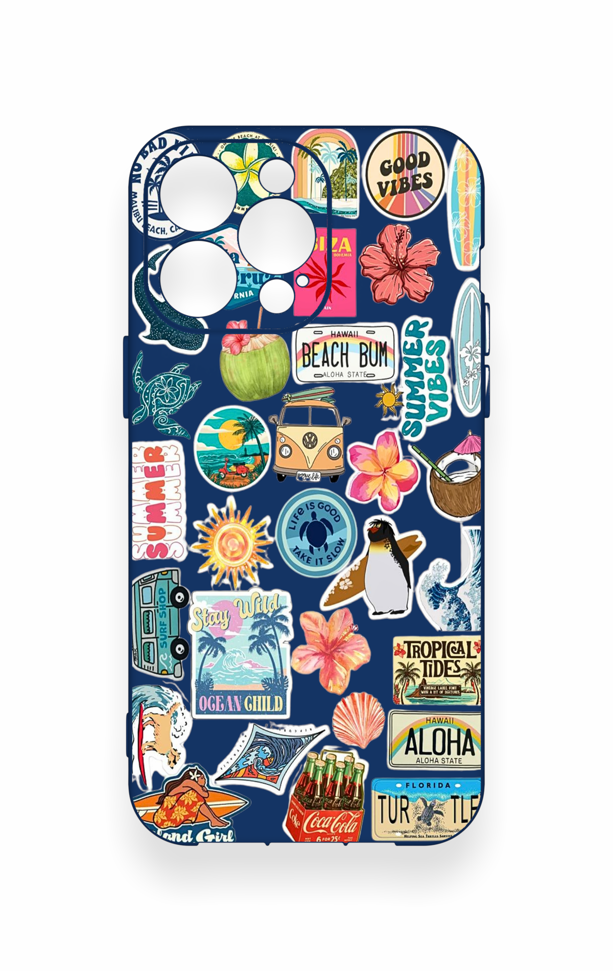 iPhone 13 Pro Max Uyumlu Summer Vibes Desenli Silikon Kılıf