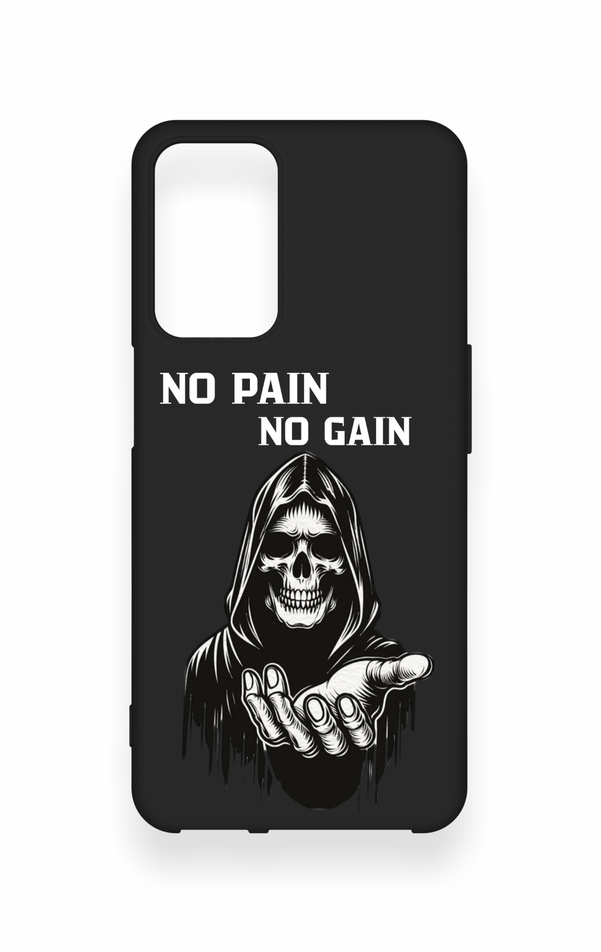 Oppo A16 Uyumlu No Pain No Gain Desenli Silikon Kılıf