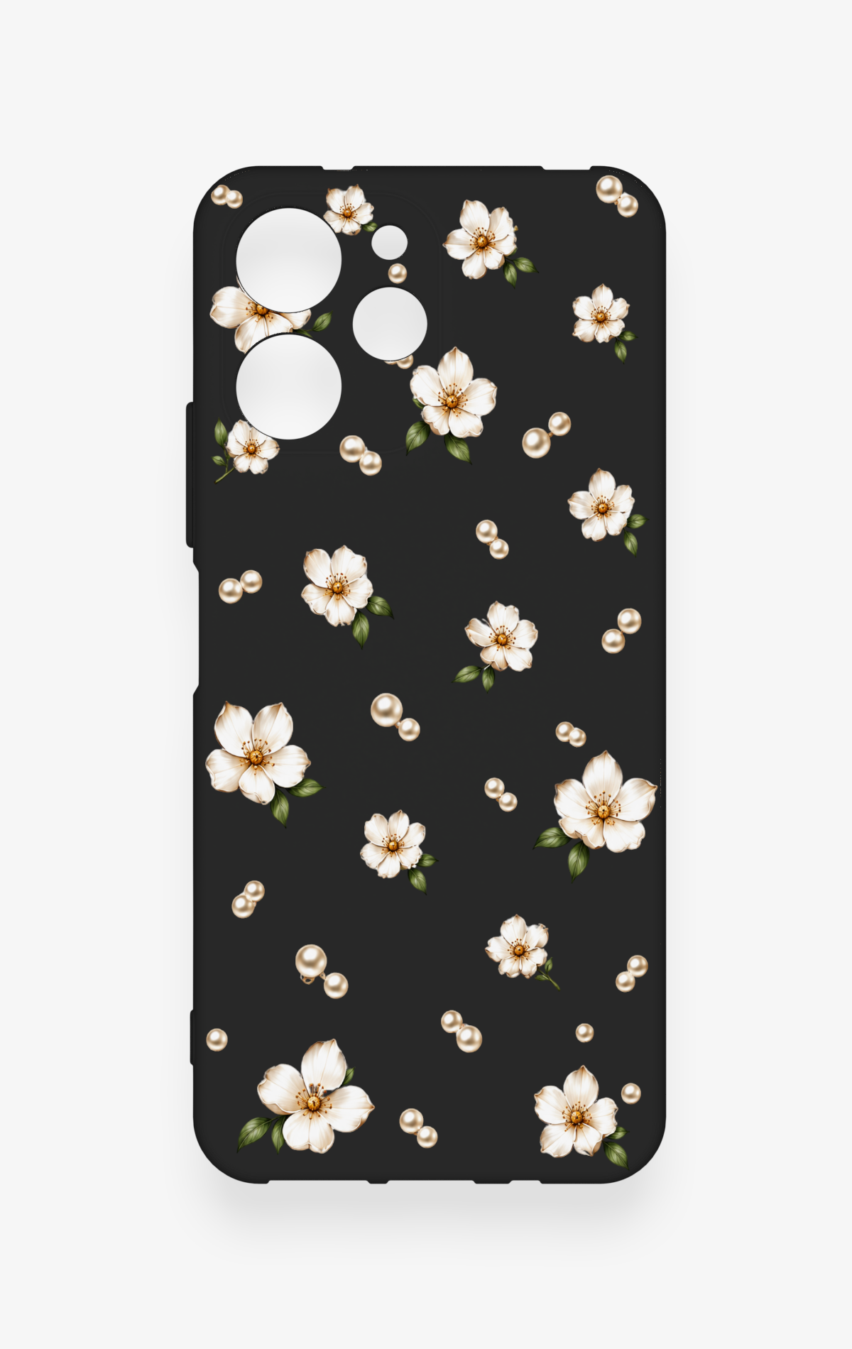 Redmi 12 Uyumlu İnci Papatya Desenli Silikon Kılıf