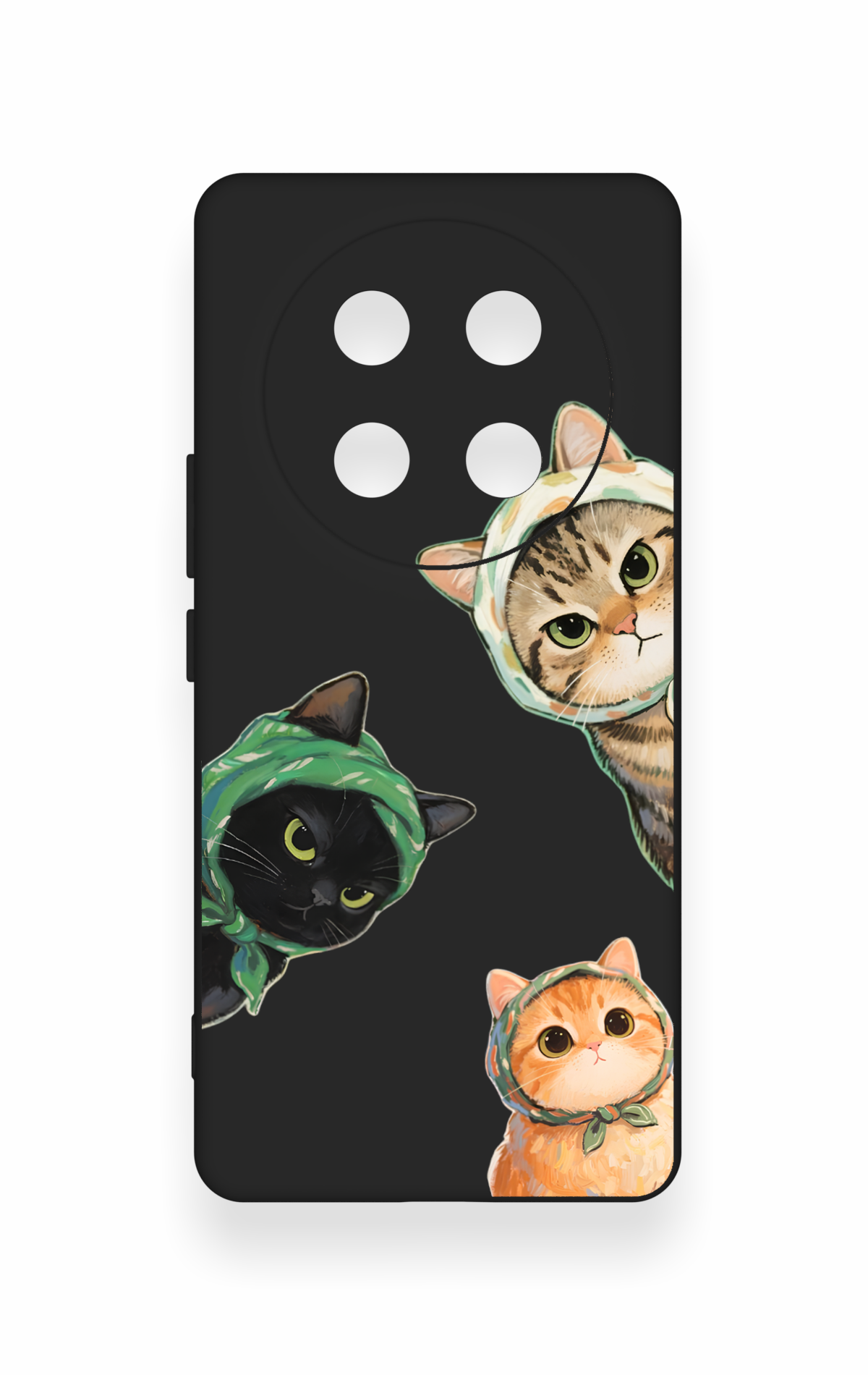Honor Magic 7 Lite 5G Uyumlu Kedi Ekibi Desenli Silikon Kılıf