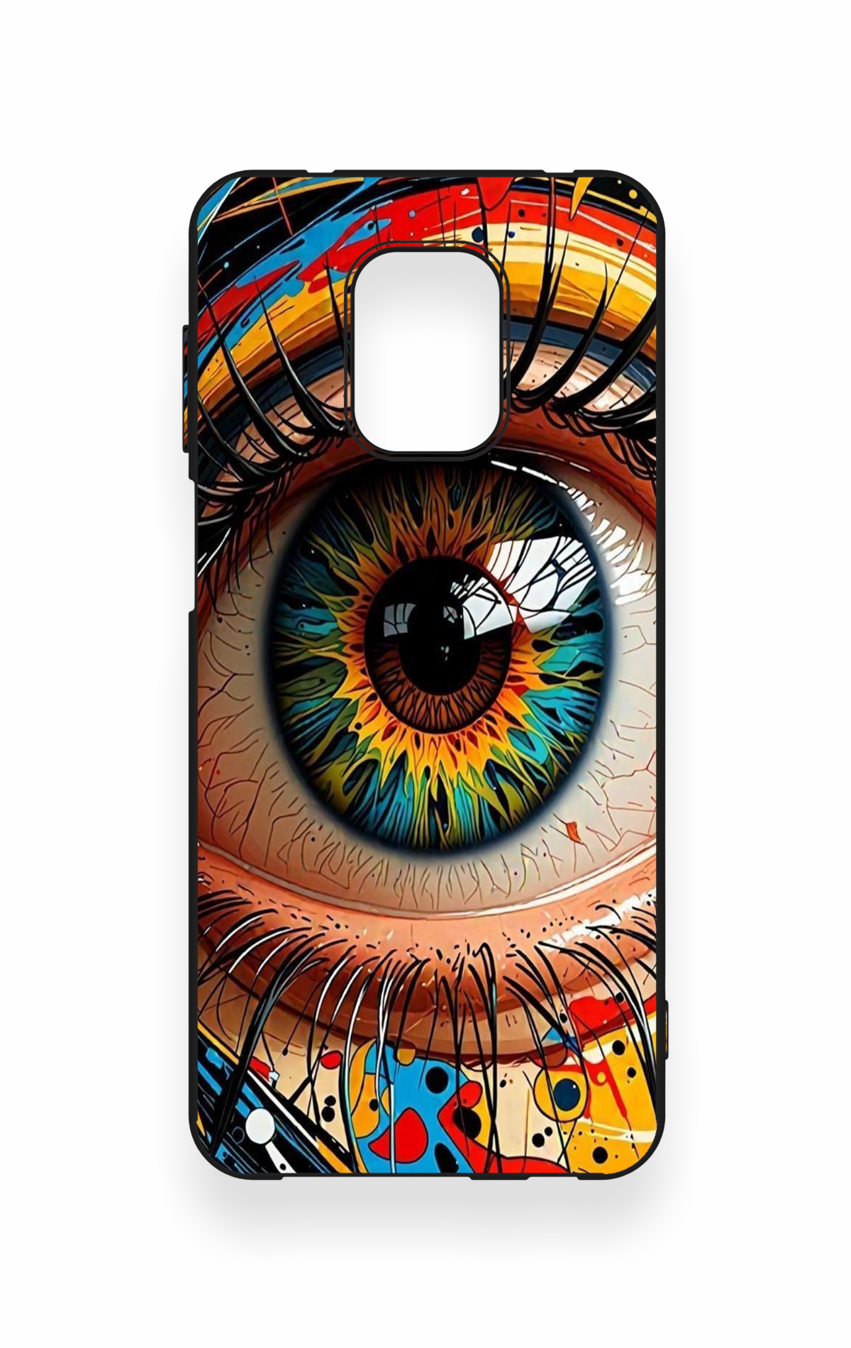 Redmi Note 9 Pro 9S Uyumlu Renkli Göz Bebeği Desenli Silikon Kılıf