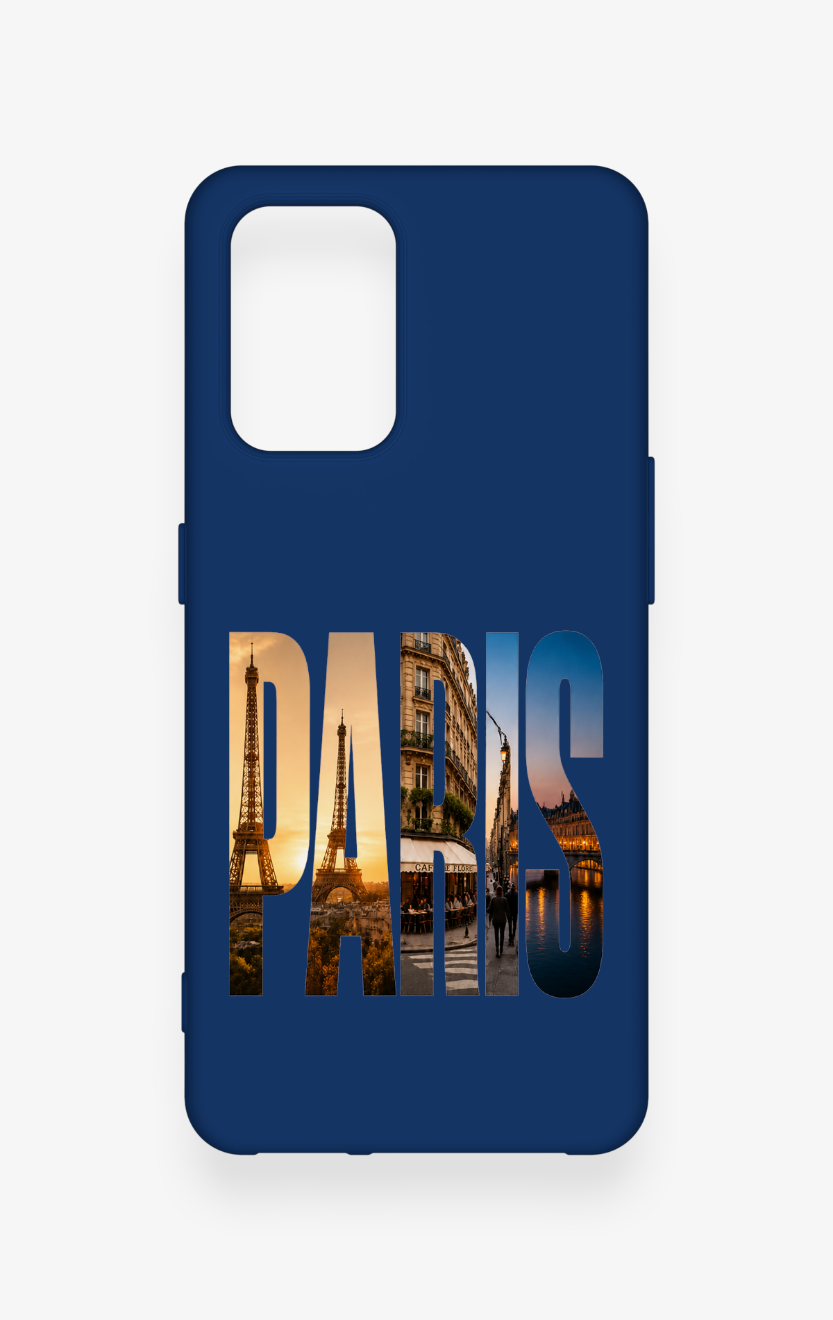 Oppo-A74 Uyumlu Paris Desenli Silikon Kılıf