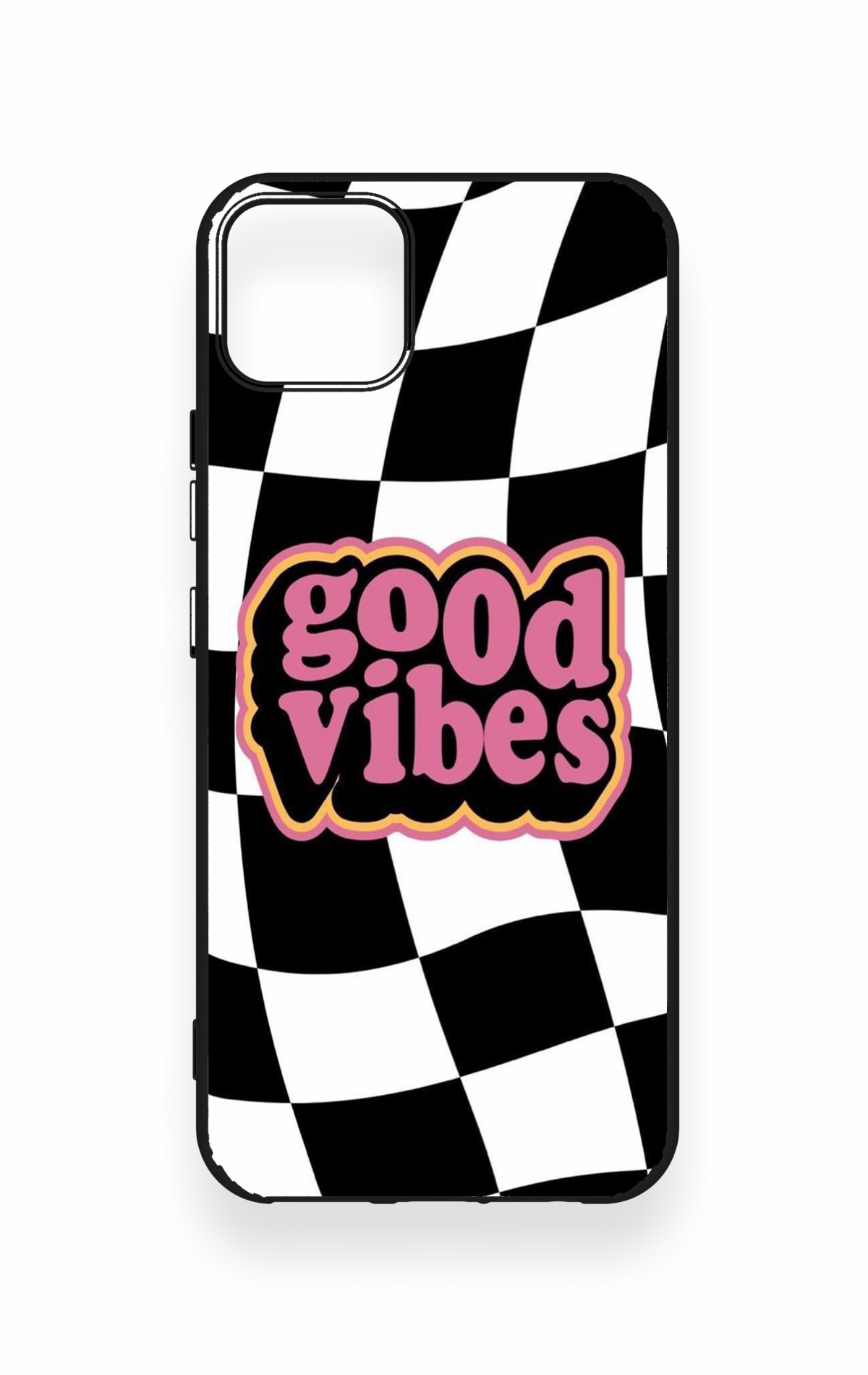 Realme C11 2021 Uyumlu Black Good Vibes Desenli Silikon Kılıf