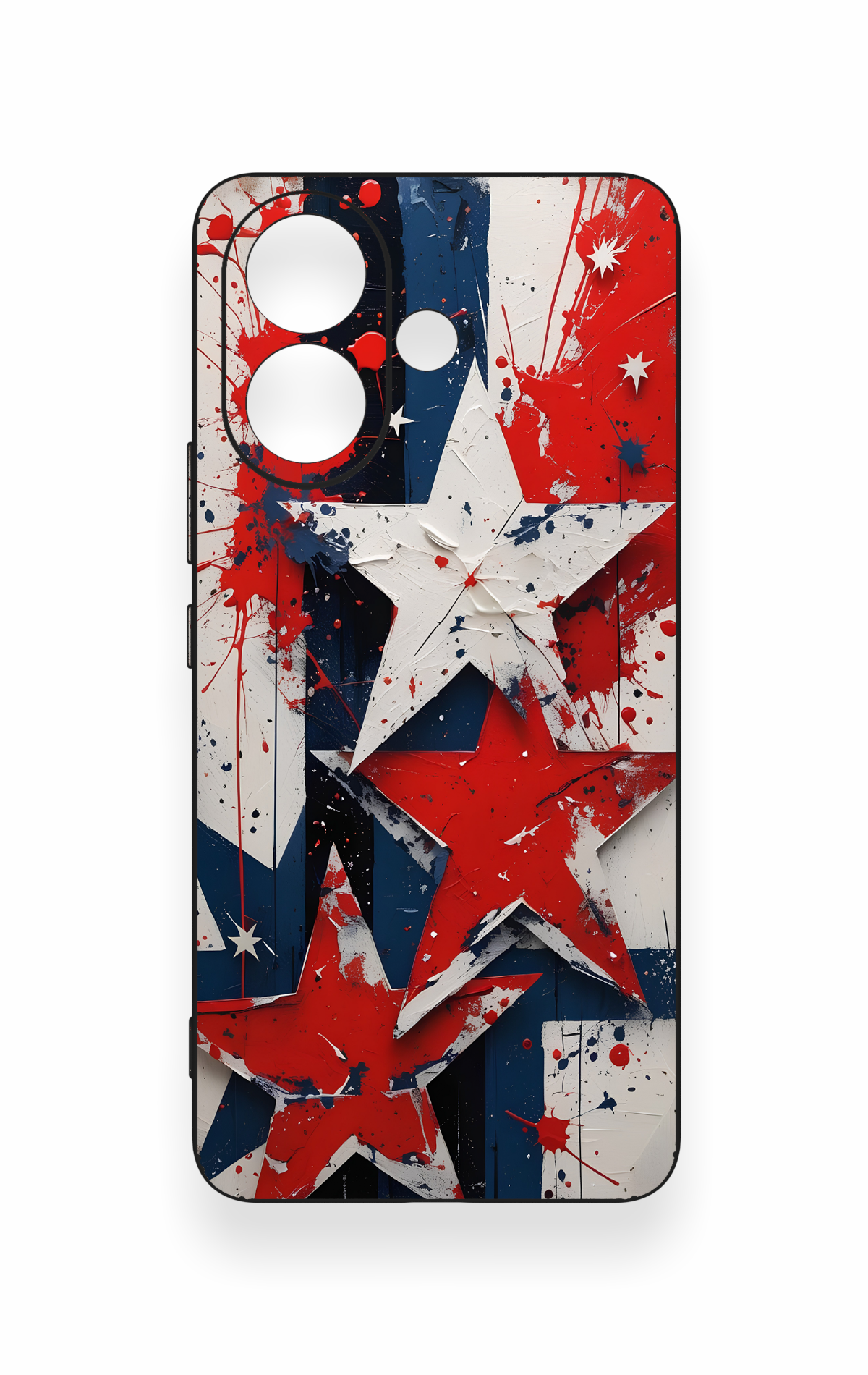Vivo V60 Lite Uyumlu Star Flag Desenli Silikon Kılıf
