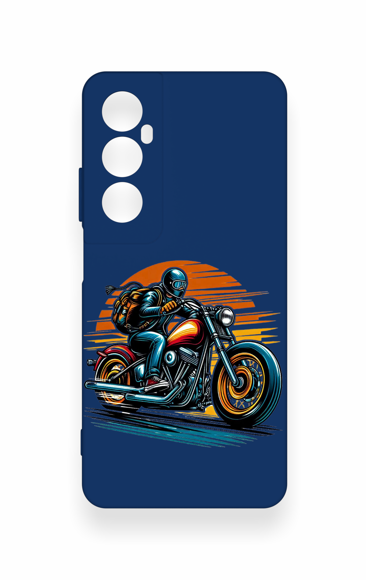 Realme C65 Uyumlu Moto Rider Desenli Silikon Kılıf