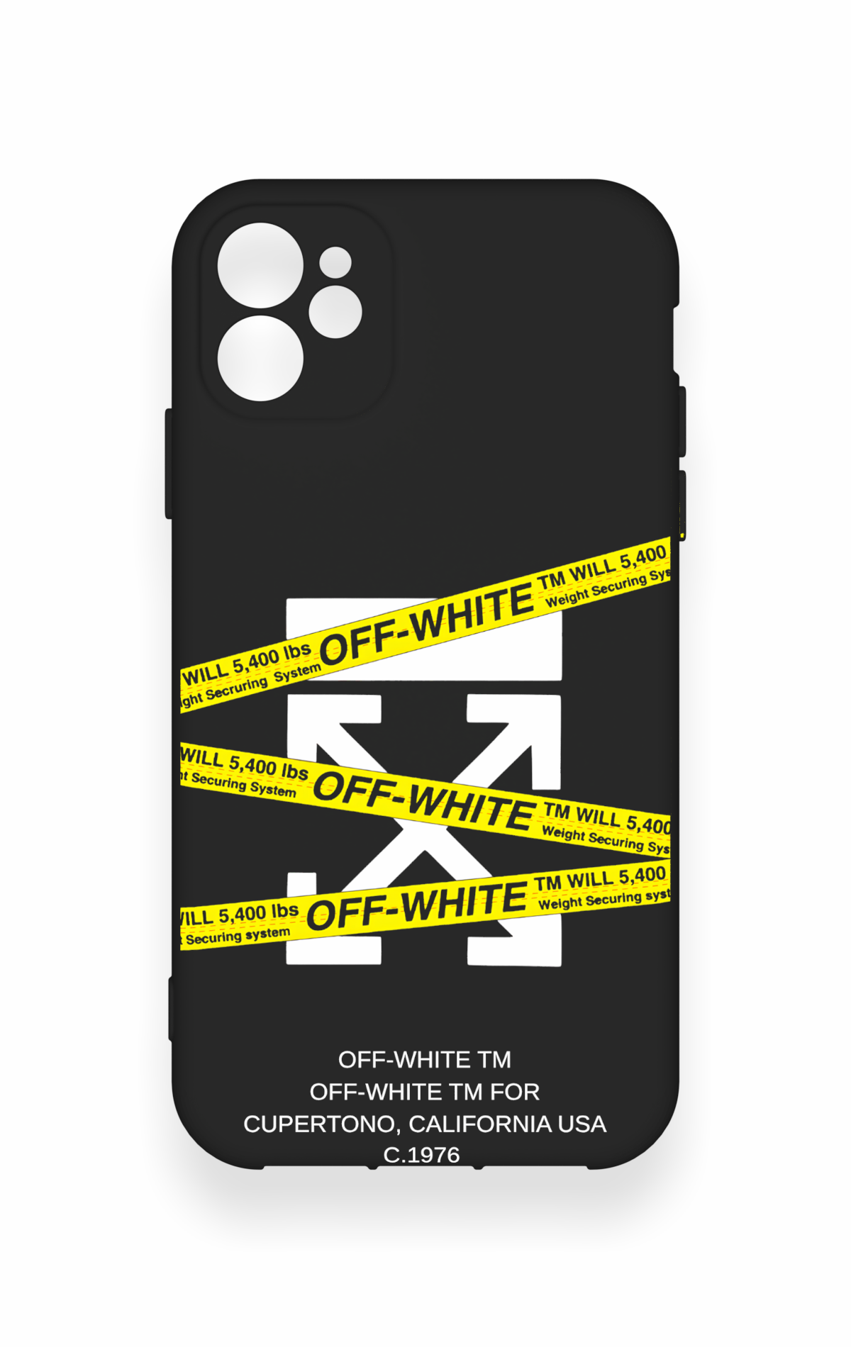 iPhone 11 Uyumlu Off White Desenli Silikon Kılıf