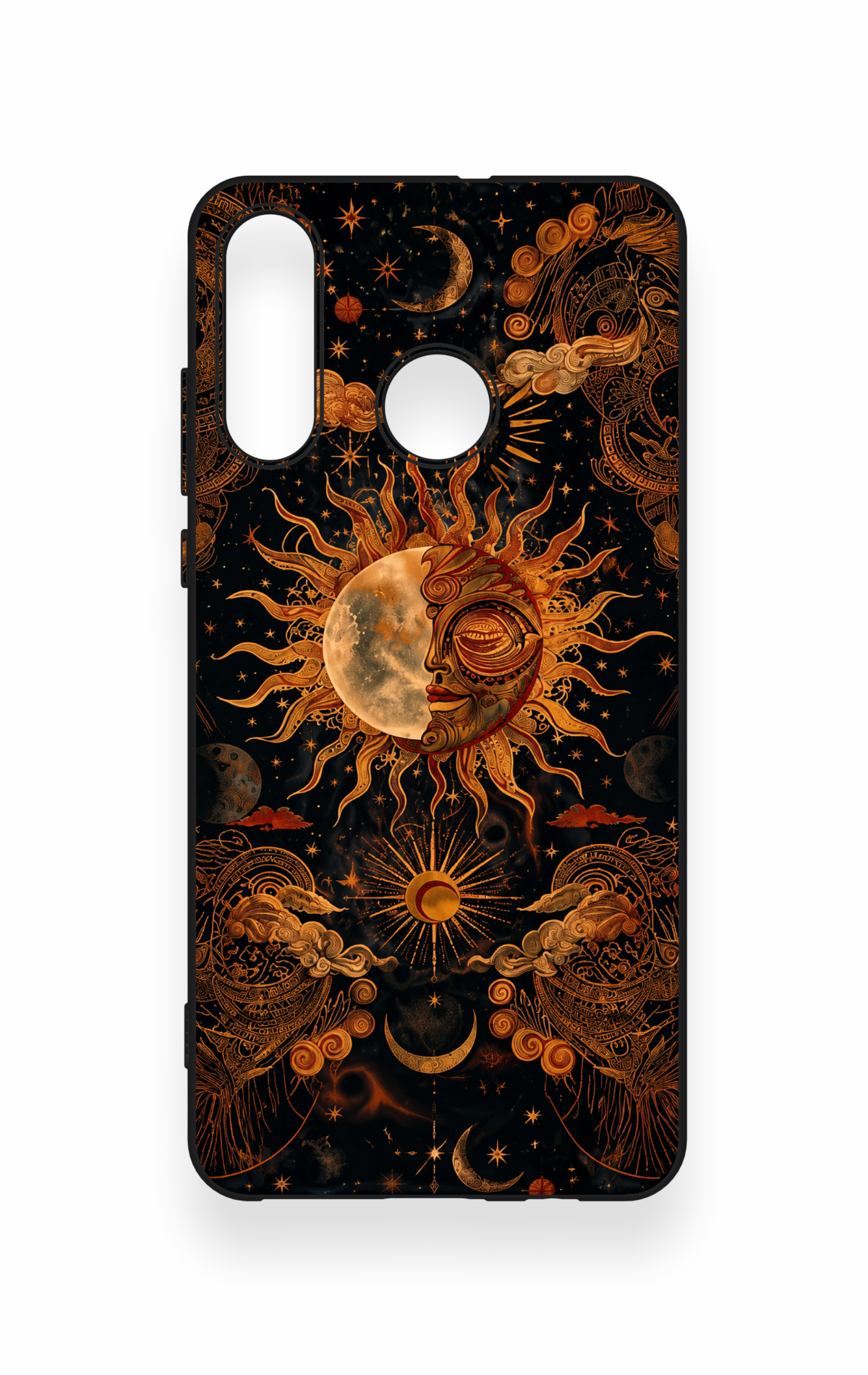 Huawei P30 Lite Uyumlu Mistik Güneş Desenli Silikon Kılıf